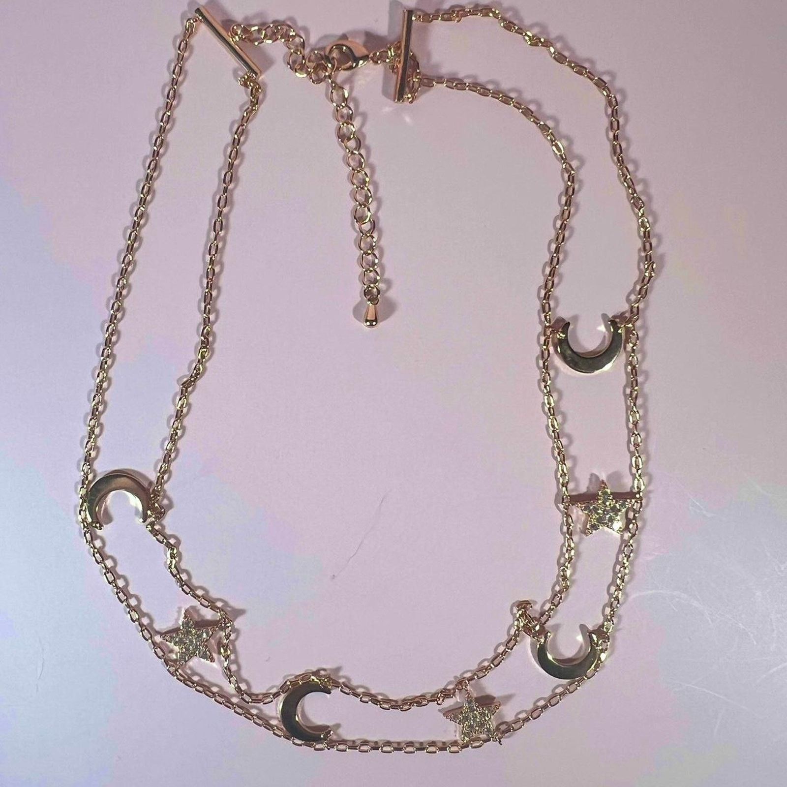 Jewelry Hespera rose gold moon and stars collar necklace Size ONE SIZE - 2 Thumbnail