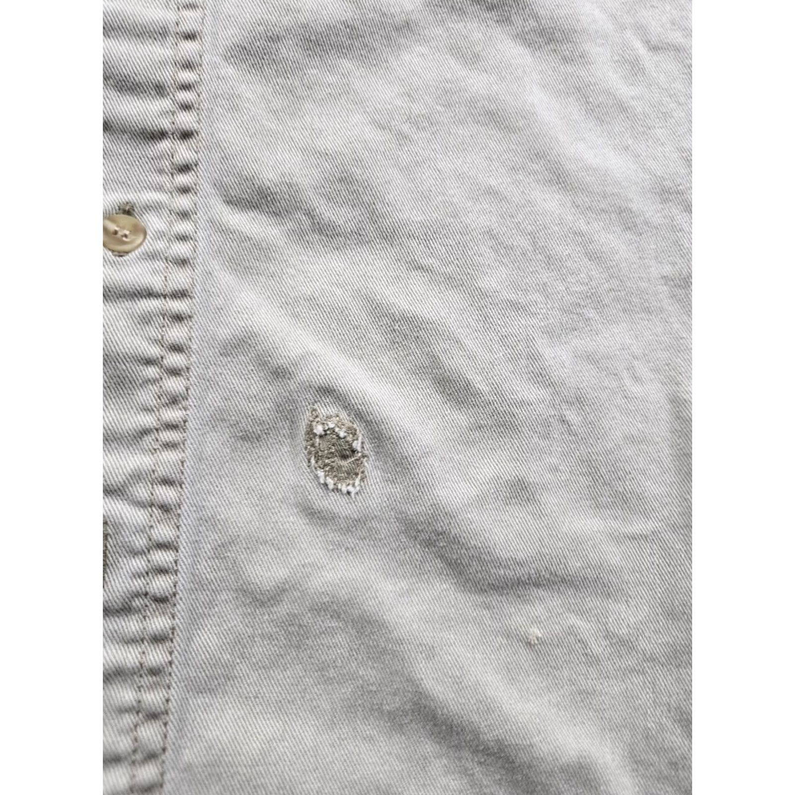 Gap VINTAGE Gap Shirt XL Beige Twill Long Sleeve Button Up Pocket Heavyweight 90s Mens Size US XL / EU 56 / 4 - 5 Thumbnail