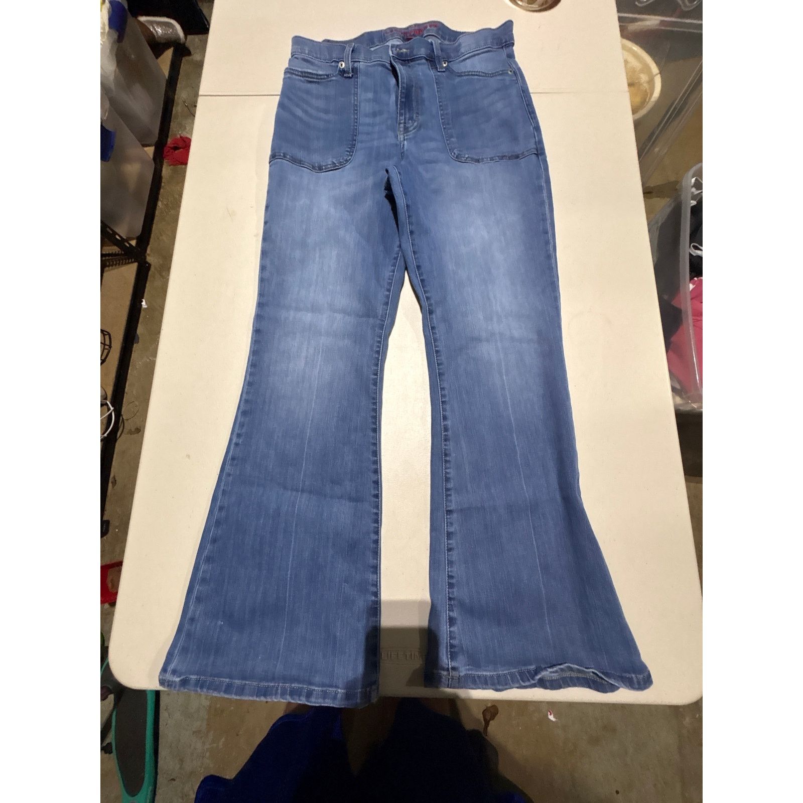 Lucky Brand Lucky Brand 12/31 A Women’s Flare Jeans Light Wash High Rise Size 34" / US 12 / IT 48 - 3 Thumbnail