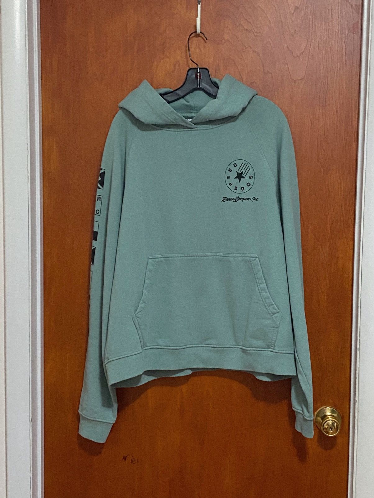 Reese Cooper REESE COOPER Flags Cotton Knit Hoodie In Green size XL Size XL / US 12-14 / IT 48-50 - 3 Thumbnail