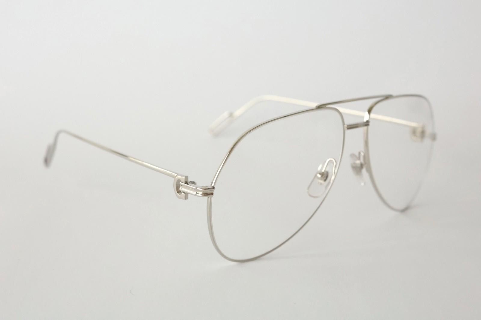 Cartier New Cartier optical eyeglasses CT0116O 002 silver aviator Size ONE SIZE - 7 Thumbnail