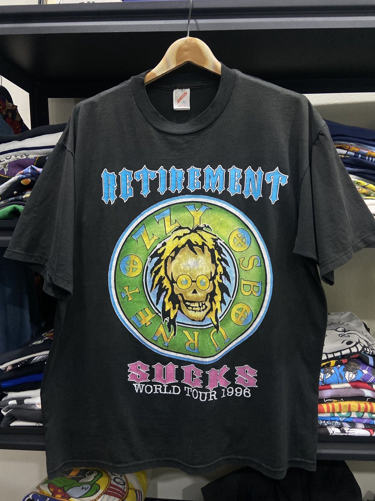 Band Tees Vintage 90s OZZY OSBOURNE Heavy Metal TOUR TShirt Size US XL / EU 56 / 4 - 1 Thumbnail