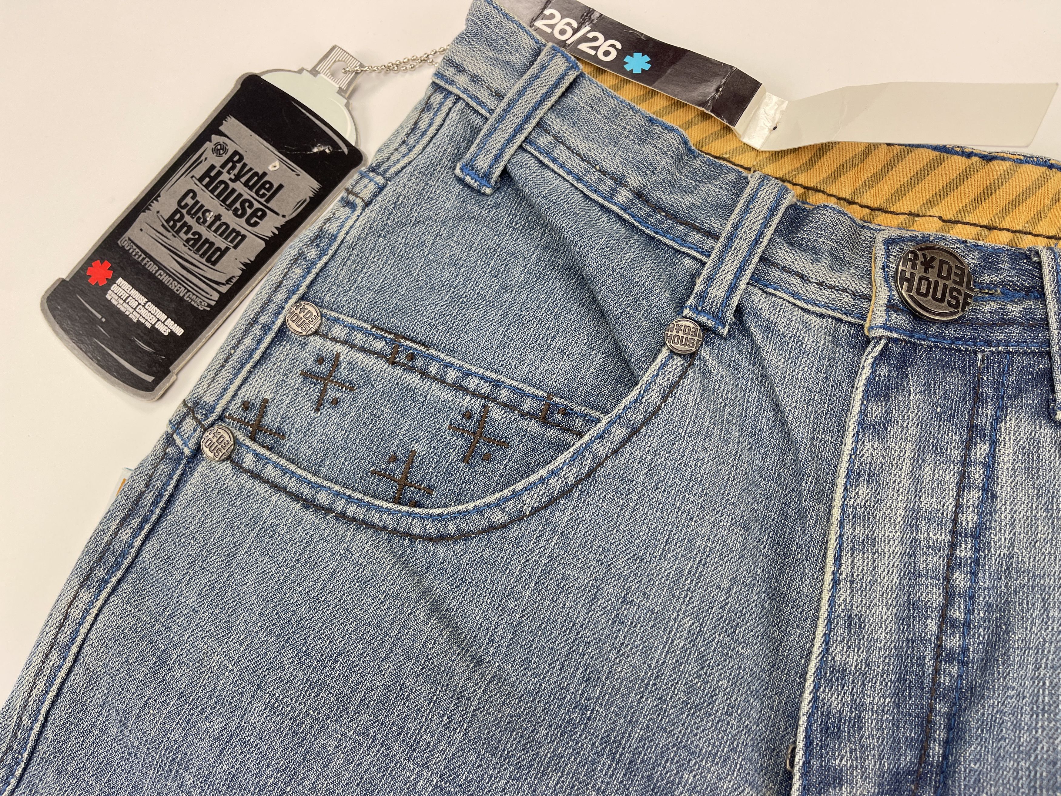 Vintage Rydel House shorts, vintage jeans 90s hip hop 1990s baggy 26 Size US 26 / EU 42 - 11 Thumbnail