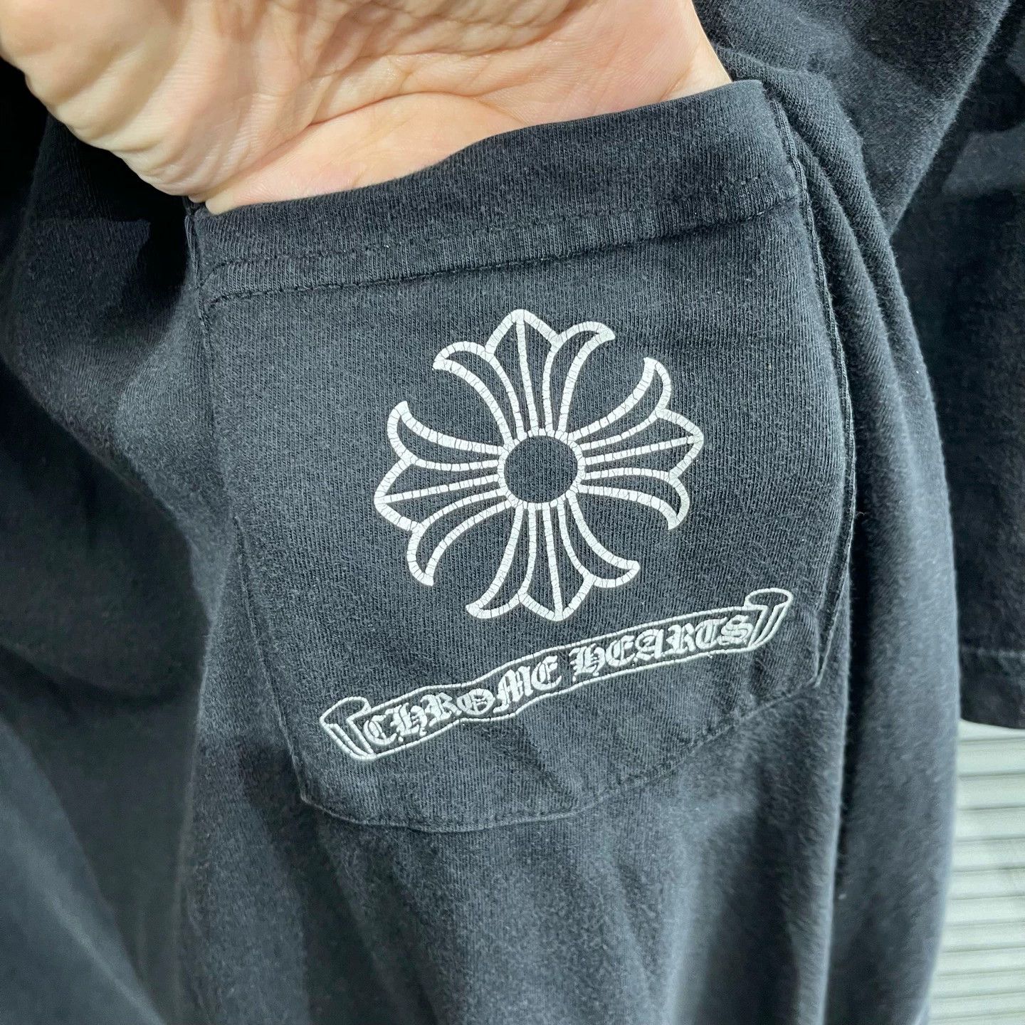 Chrome Hearts CH Dark Sword & Sanskrit Logo SS Tee XXL 9/10 Print Flaw Size US XXL / EU 58 / 5 - 4 Thumbnail