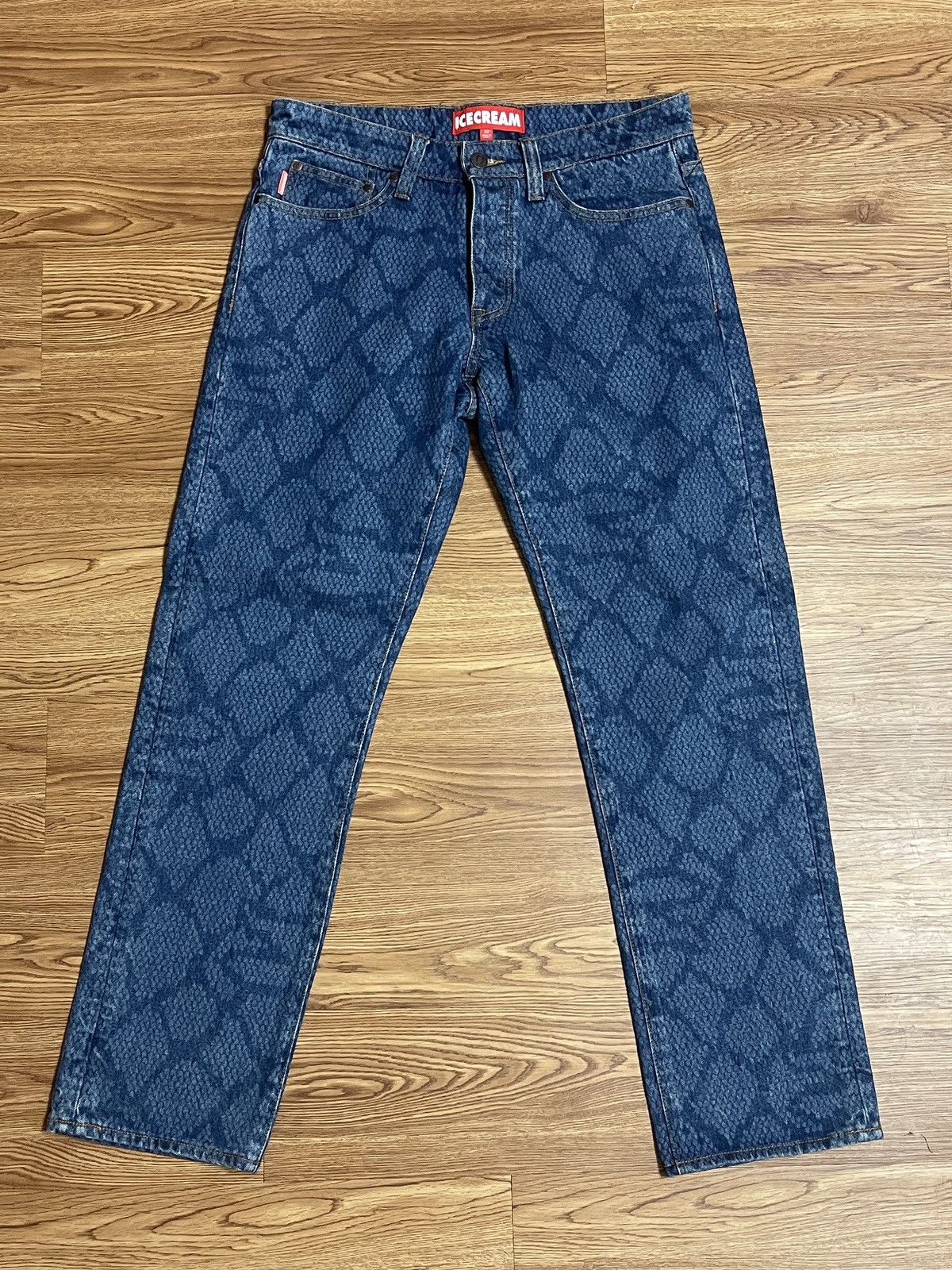 Supreme Washed Checkerboard Regular Jean