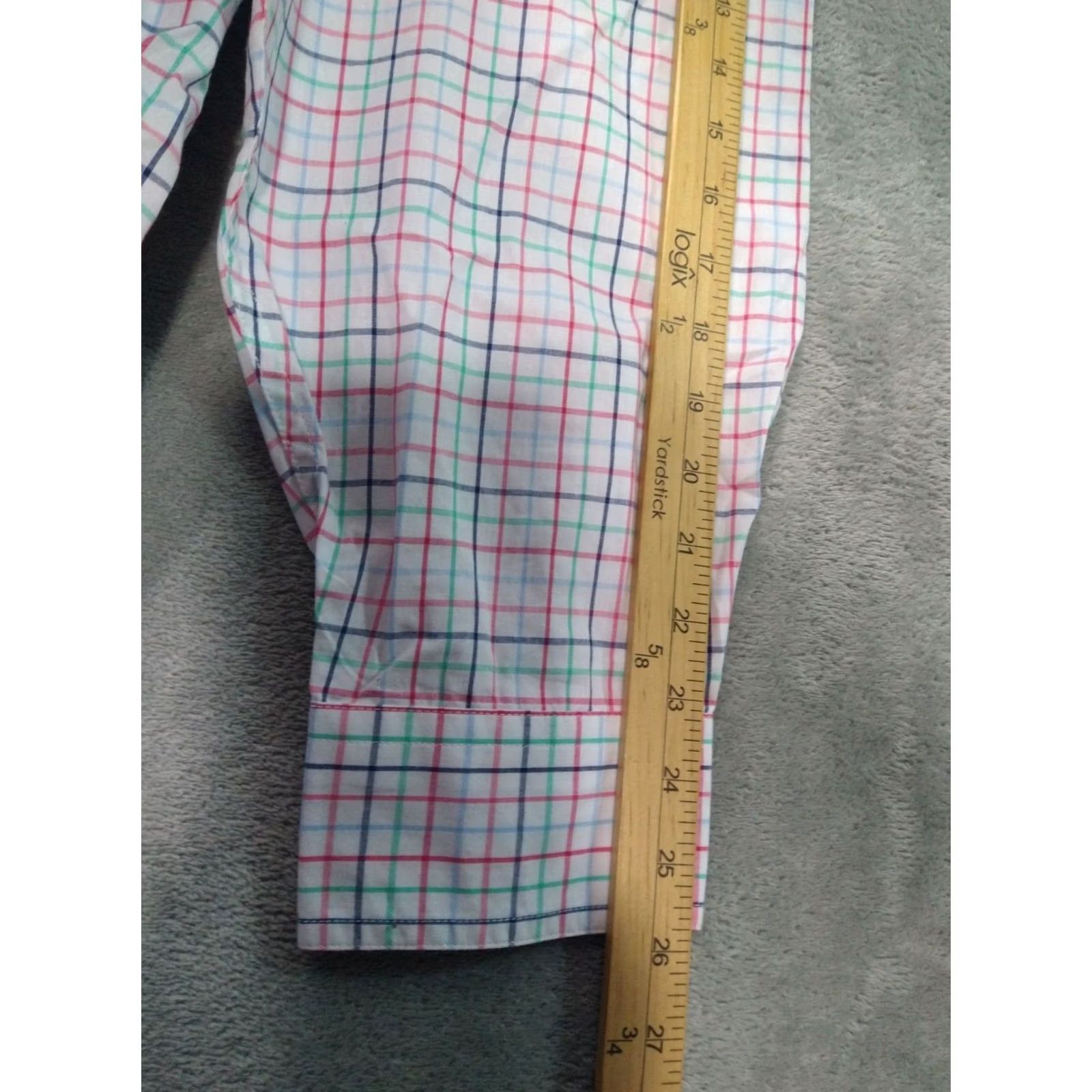 Chaps Chaps Shirt Mens 4XB White Plaid Long Sleeve Button Down Easy Care Pocket Casual Size US XXL / EU 58 / 5 - 6 Thumbnail