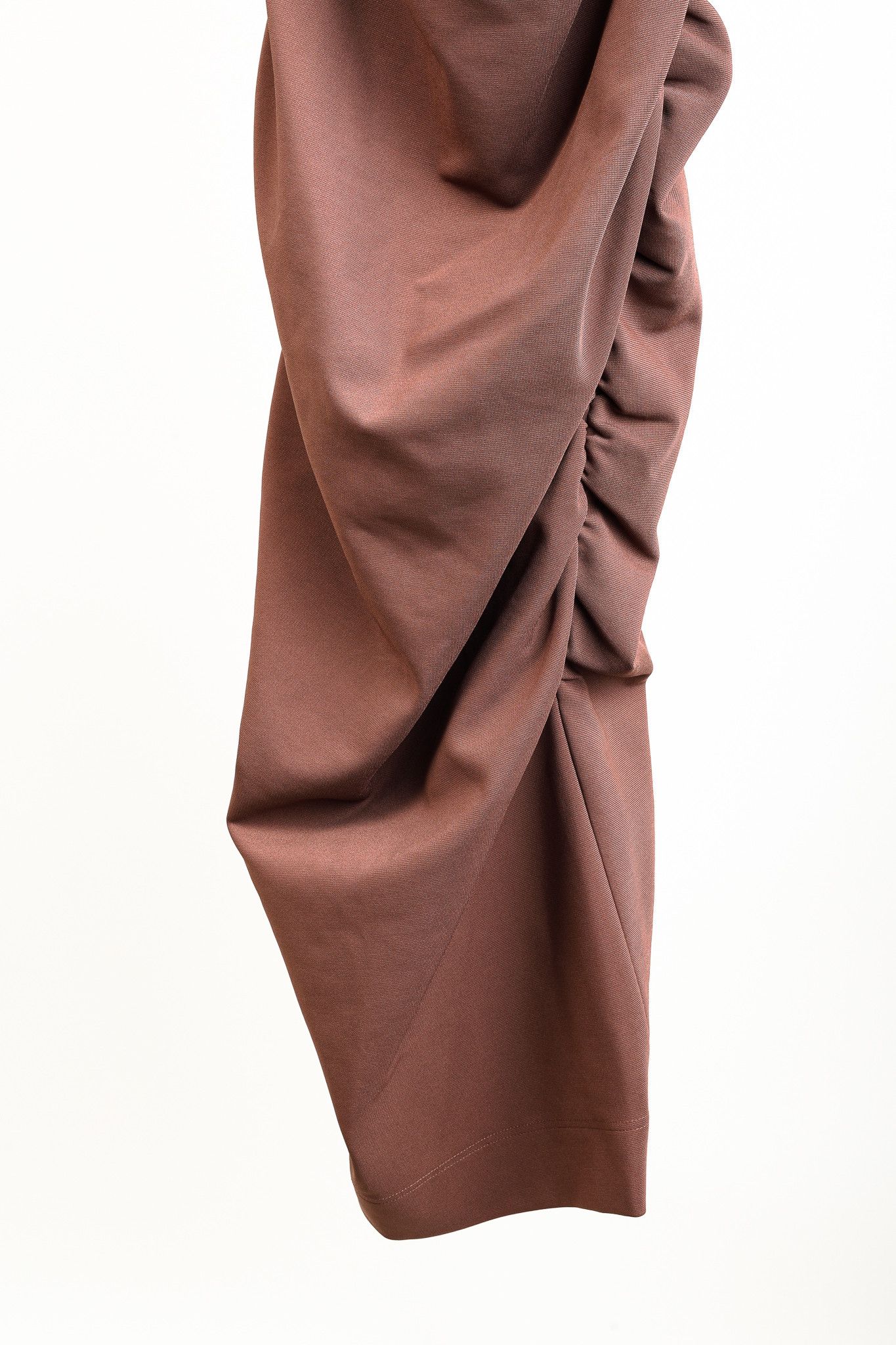 Dolce & Gabbana Dolce & Gabbana Brown Ruched Sleeveless Midi Dress Size M / US 6-8 / IT 42-44 - 5 Thumbnail