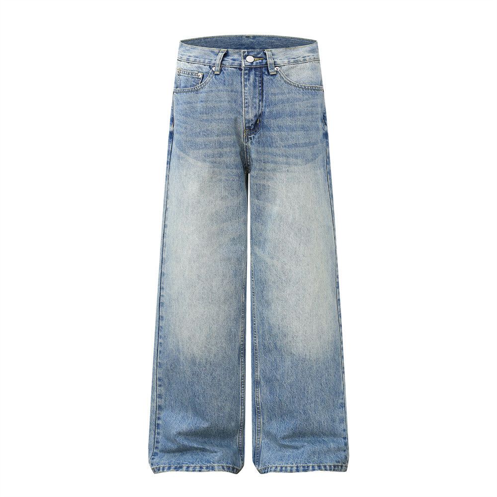 Jean Retro Punk-Vibe Men's Washed Denim Jeans Size US 32 / EU 48 - 1 Thumbnail