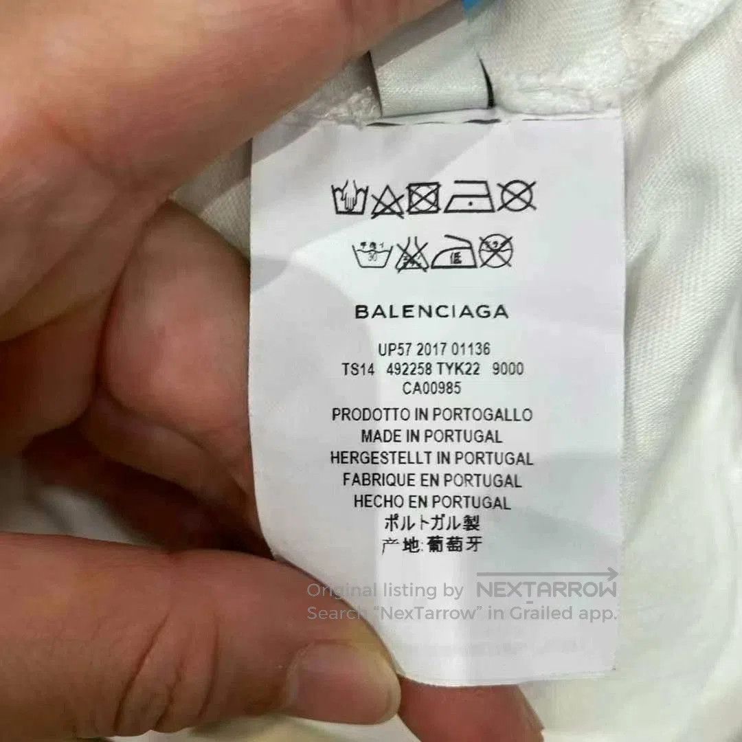 Balenciaga balenciaga white rainbow letter short sleeve shirt. Size US M / EU 48-50 / 2 - 5 Thumbnail