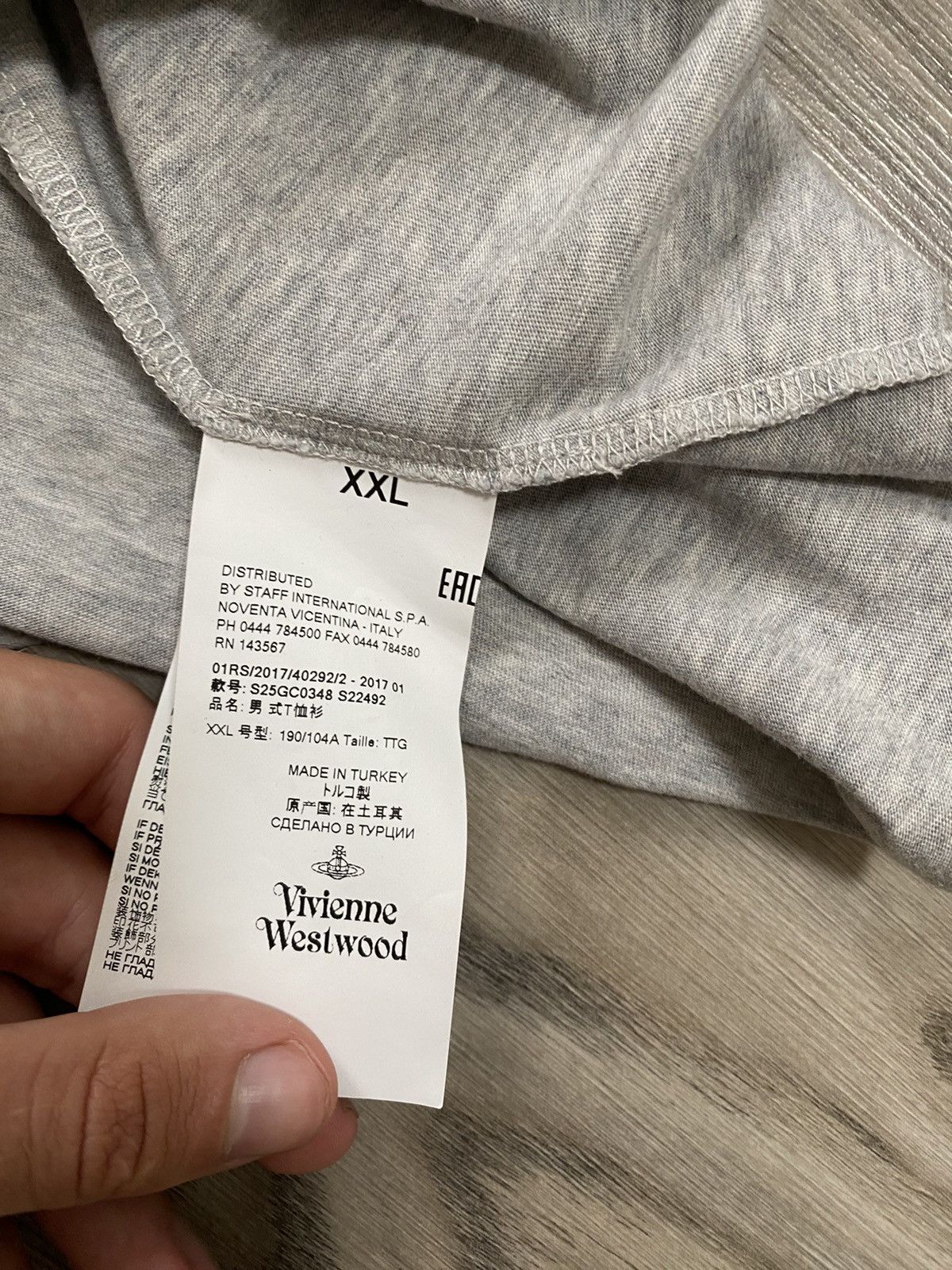 Vivienne Westwood Vivienne Westwood Basic Logo Grey T- Shirt Mens Size XXL Size US XXL / EU 58 / 5 - 7 Thumbnail