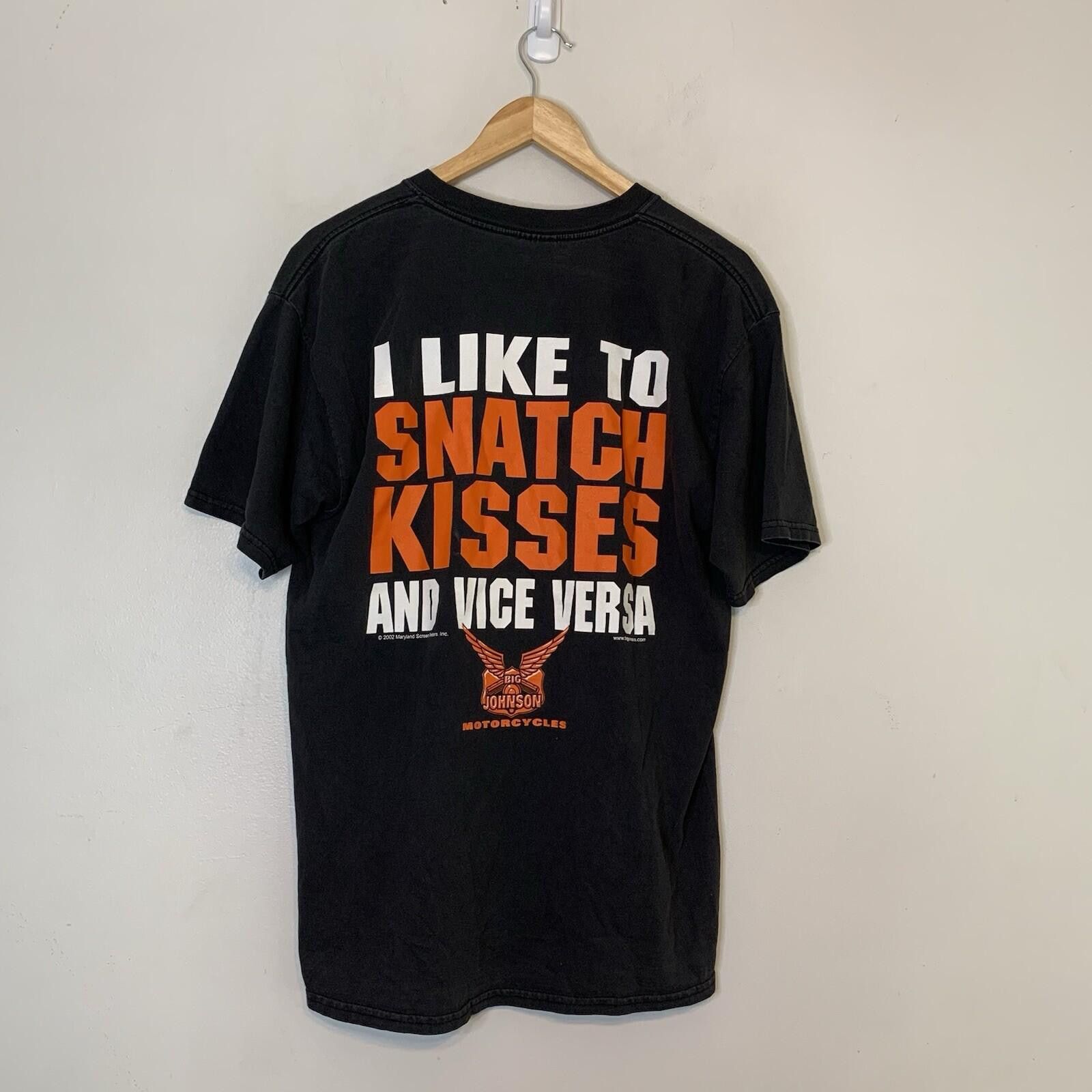Other Vintage 2002 Big Johnson Snatch Kisser Shirt Black Size L Size US L / EU 52-54 / 3 - 3 Thumbnail