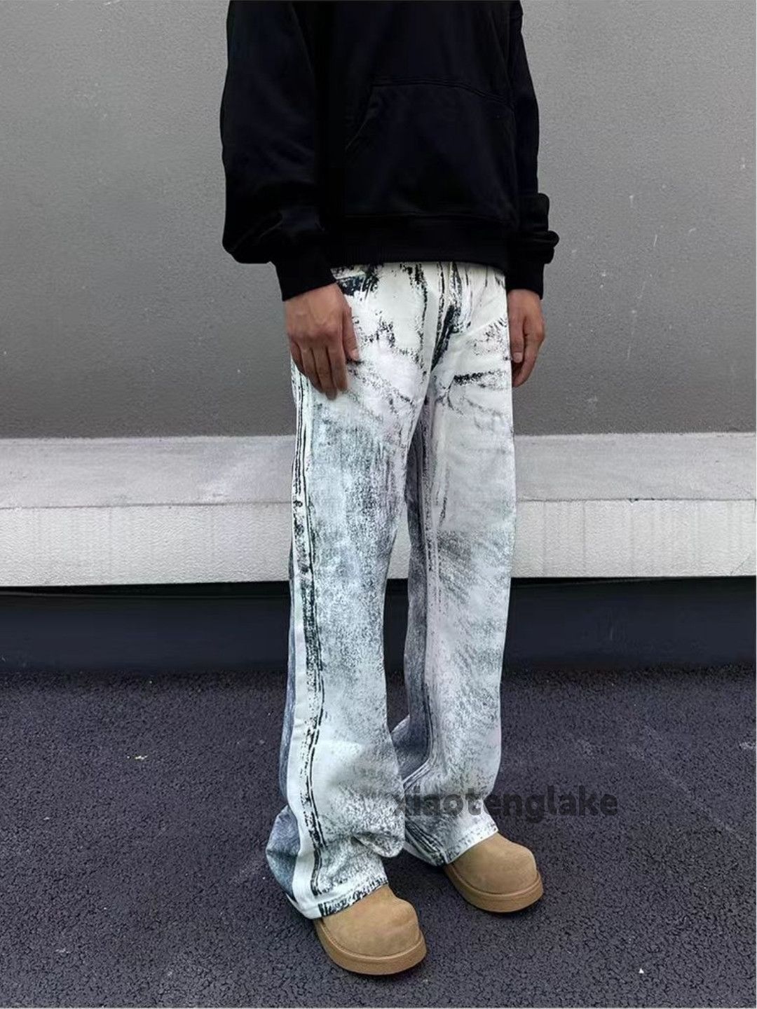 Designer × Jean × Vintage dirty paint stain loose baggy punk grunge jeans Size US 32 / EU 48 - 5 Thumbnail