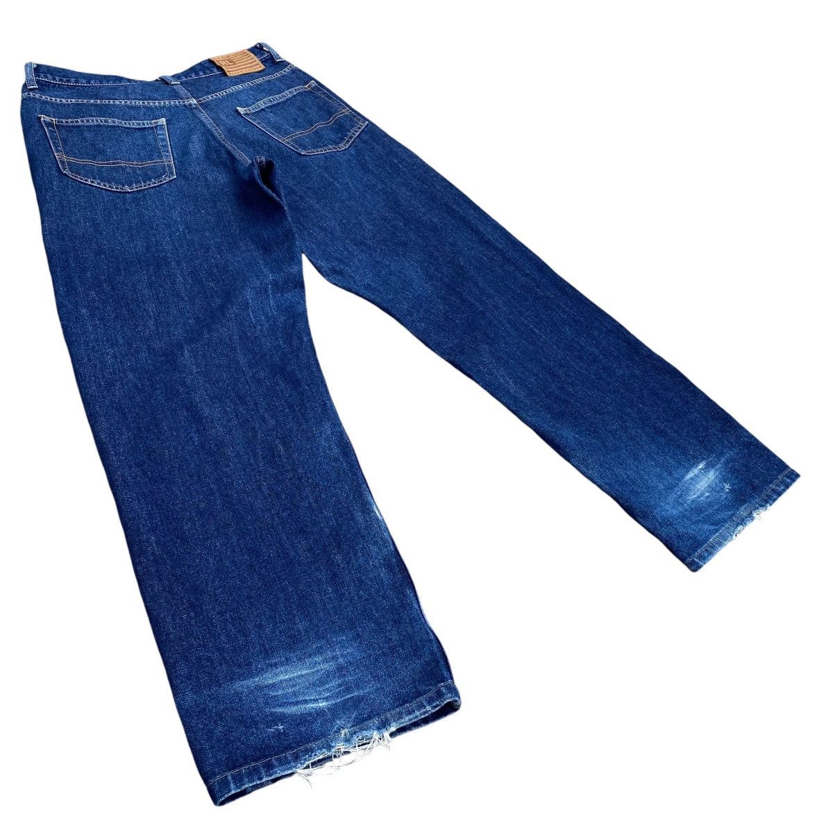Polo Ralph Lauren × Ralph Lauren × Vintage Polo Ralph Lauren Jeans Baggy Hip Hop 90s Dark Blue Denim Size US 31 - 5 Thumbnail