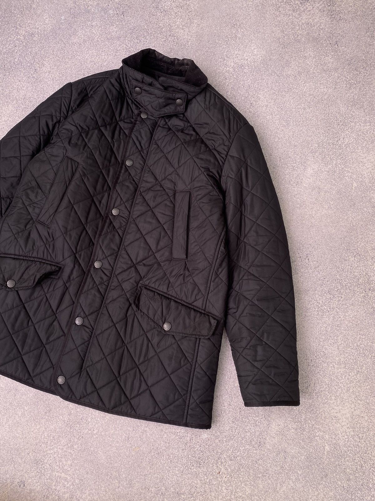 Barbour × Vintage Vintage Barbour Quilted Black Jacket Size US L / EU 52-54 / 3 - 4 Thumbnail
