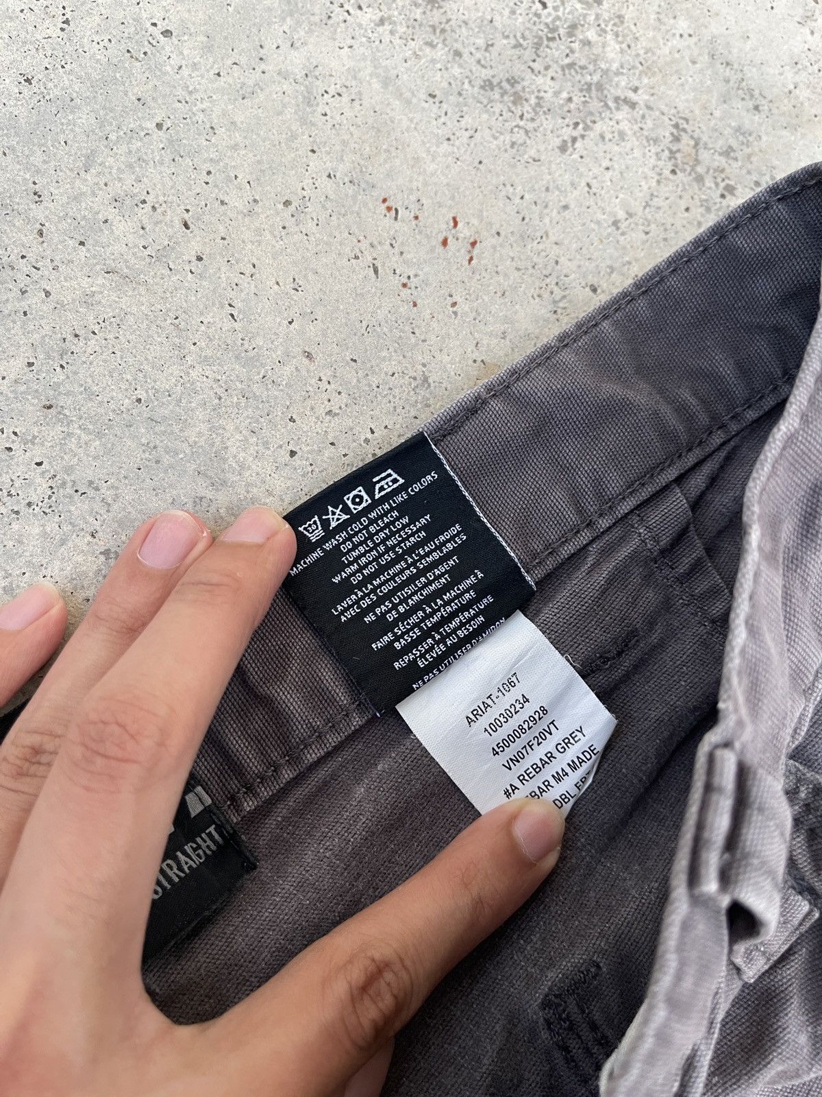 Ariat × Vintage Sunfaded Ariat Rebar Double Knee Grey Pants Size US 38 / EU 54 - 11 Thumbnail