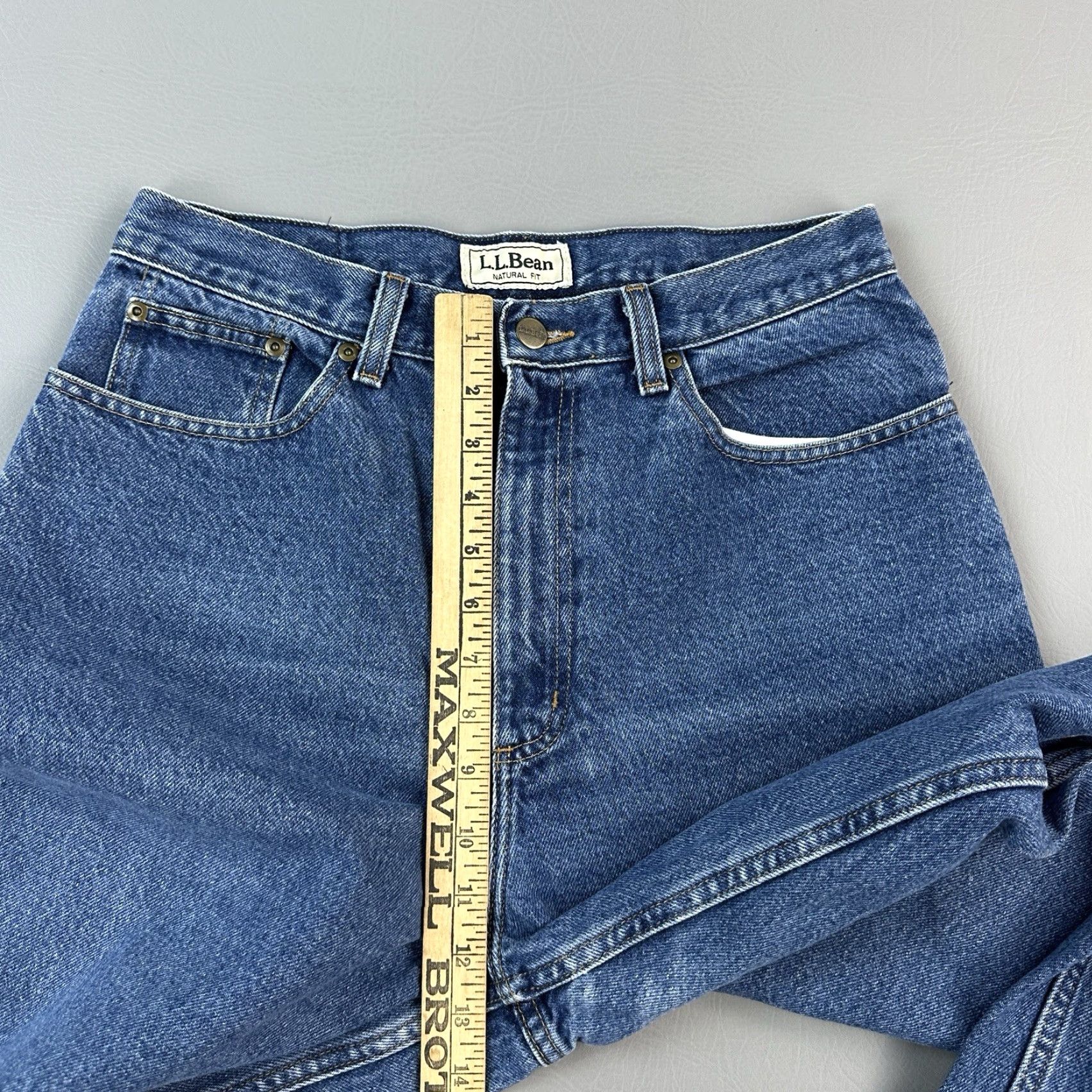 Vintage VINTAGE LL Bean Jeans Women's 12 Tall 30x33 Blue Mom High Rise Natural Fit 90s Y2K Mens Womens Girls Size 34" / US 12 / IT 48 - 5 Thumbnail