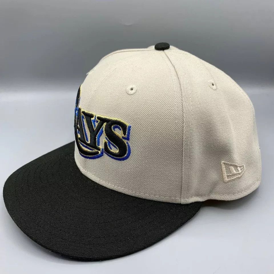 New Era Tampa Bay Rays Hat Men 7 1/2 59Fifty New Era Fitted Cap Size ONE SIZE - 3 Thumbnail