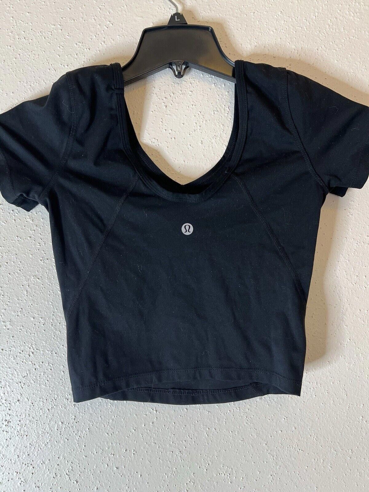 Designer Lululemon Align Tee Slim Fit Crop Estimated Sz 4 No Size Tag Size S / US 4 / IT 40 - 3 Thumbnail