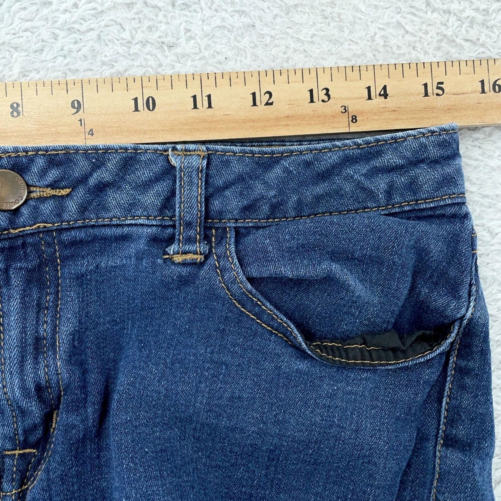 Vintage ABS by Allen Schwartz Capri Jeans Womens 28 Blue Denim Skinny Stretch 5 Pocket Denim Jeans for Women Size 28" / US 6 / IT 42 - 6 Thumbnail
