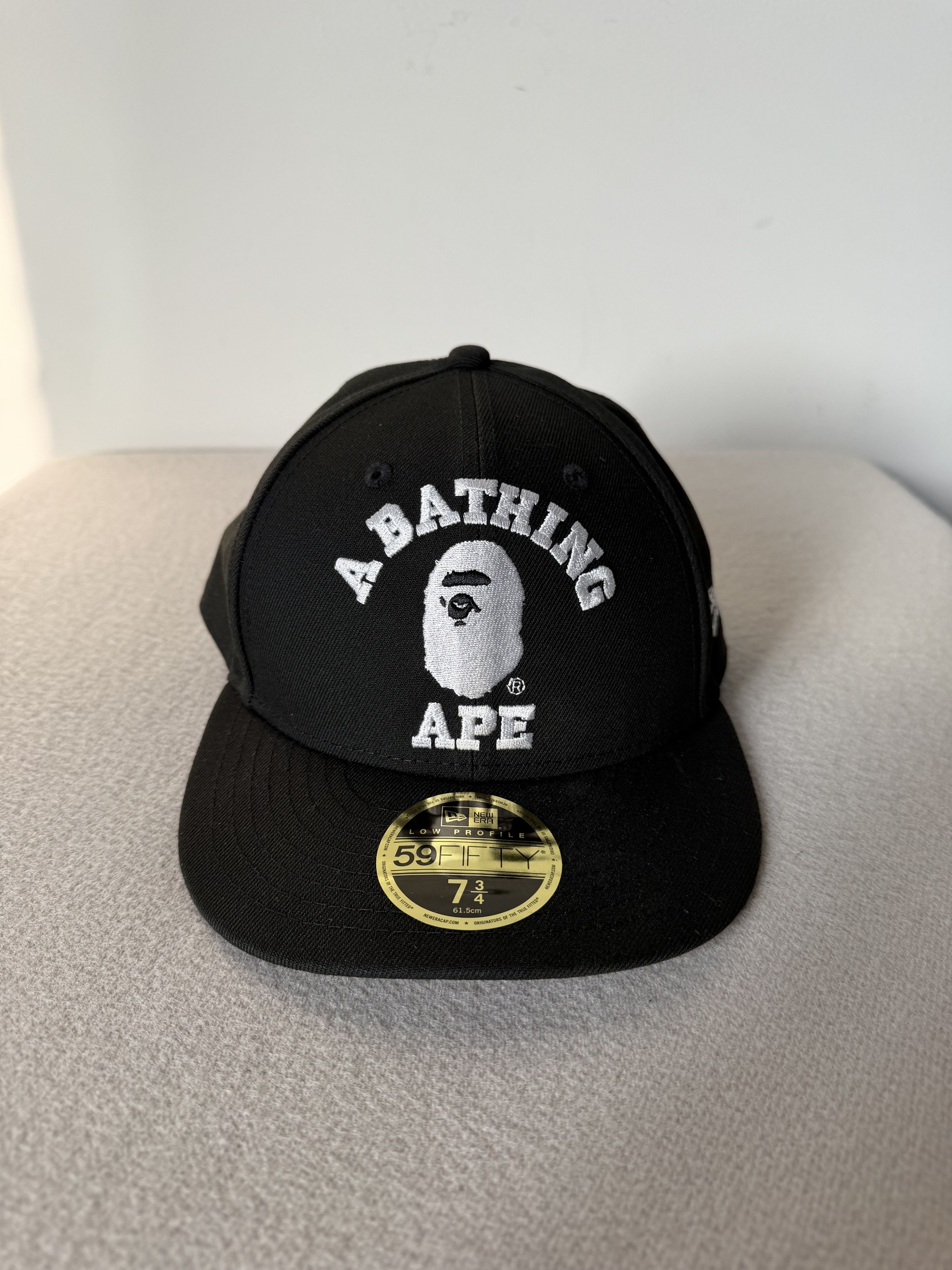 Bape 7 3/4 Bape New Era 59FIFTY Low Profile Fitted Hat in Black Size ONE SIZE - 2 Thumbnail