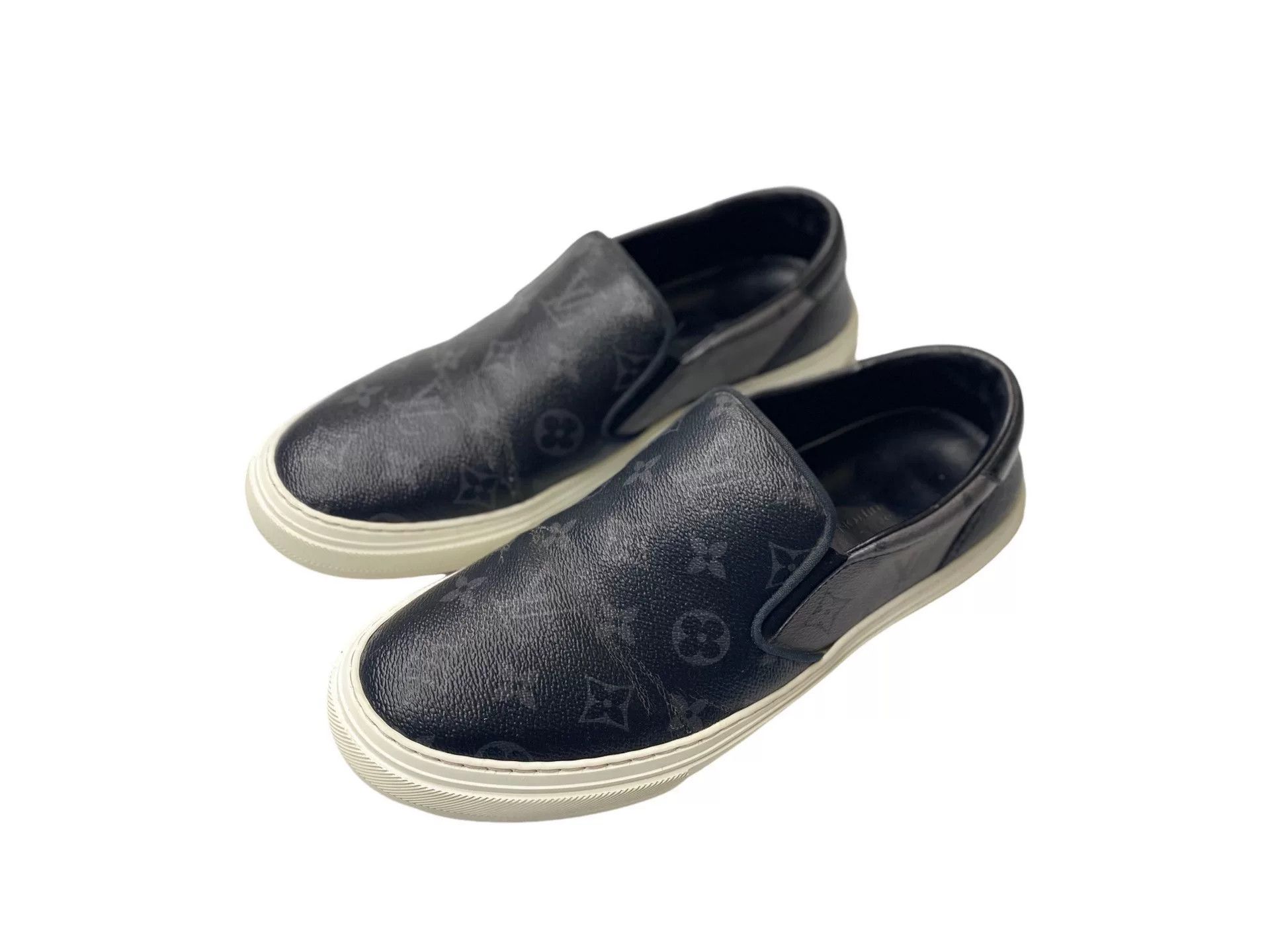 Louis Vuitton Louis Vuitton Black Silver Monogram Slip-ons Size US 9 / EU 42 - 1 Thumbnail