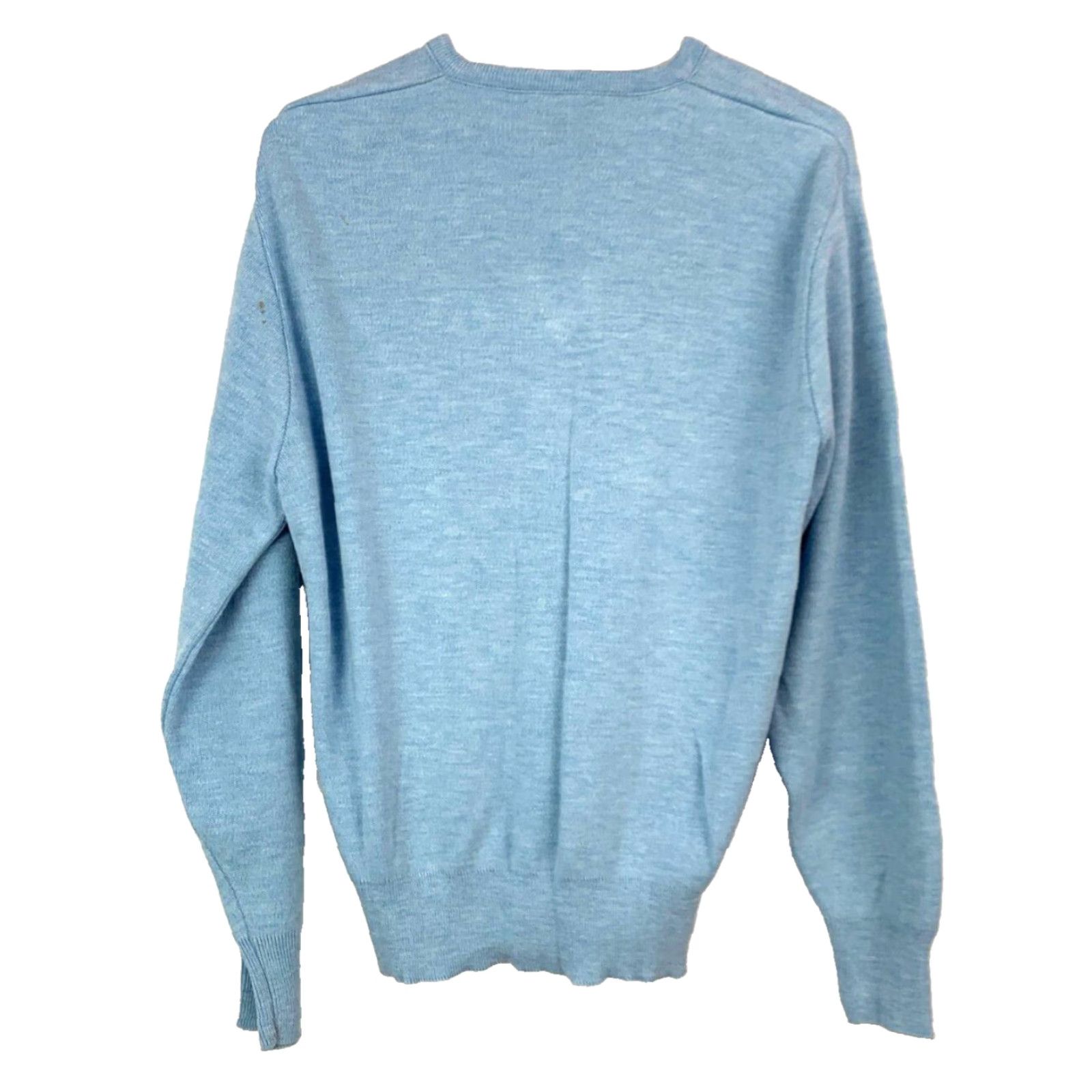 JCPenney Vintage JcPenney The Mens Shop Blue V-Neck Sweater Mens Large Shirt Mens L Blue Disco 1970s Mens Size US L / EU 52-54 / 3 - 4 Thumbnail