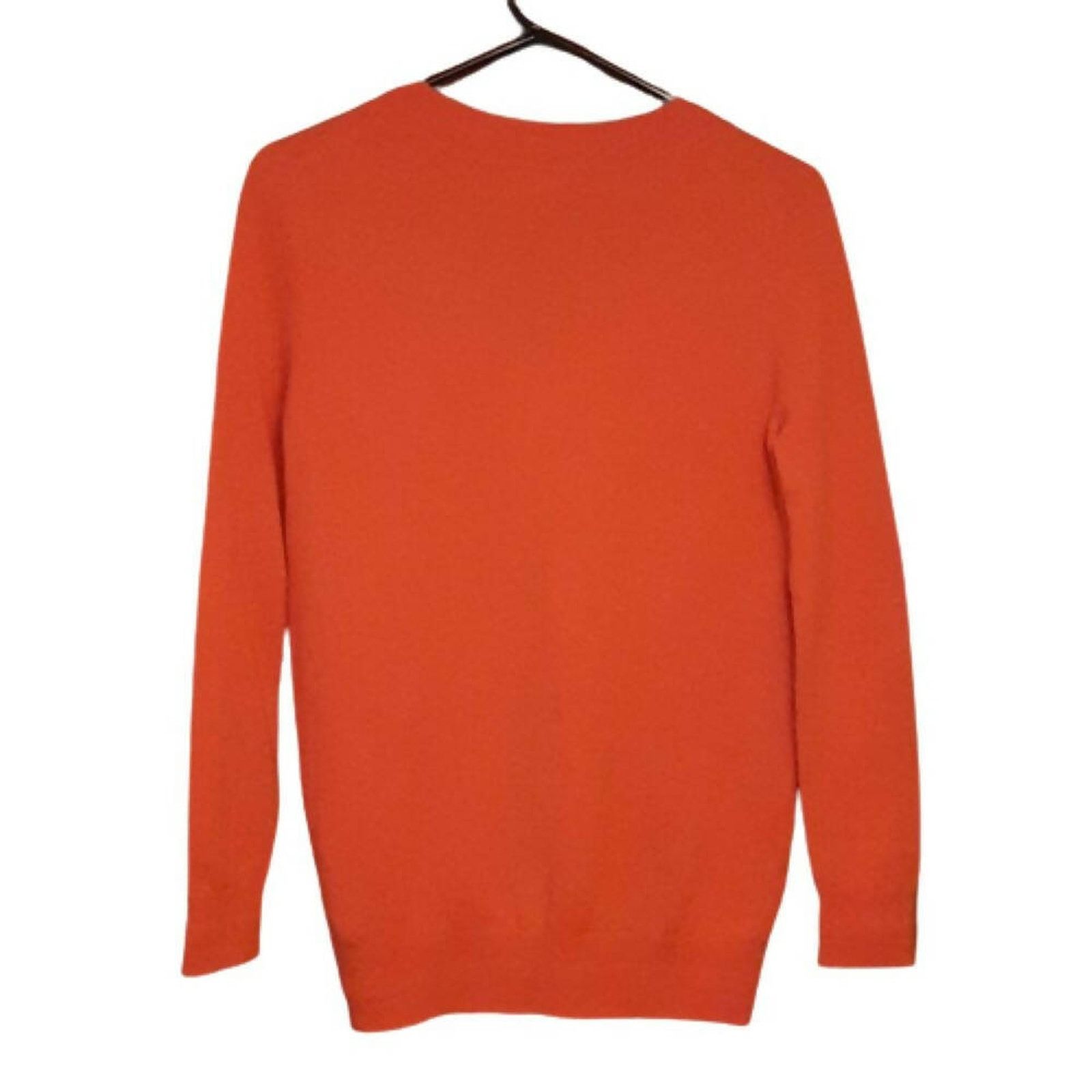 Boden Boden Long Sleeve V-Neck Cashmere Sweater - Orange Size XS / US 0-2 / IT 36-38 - 3 Thumbnail