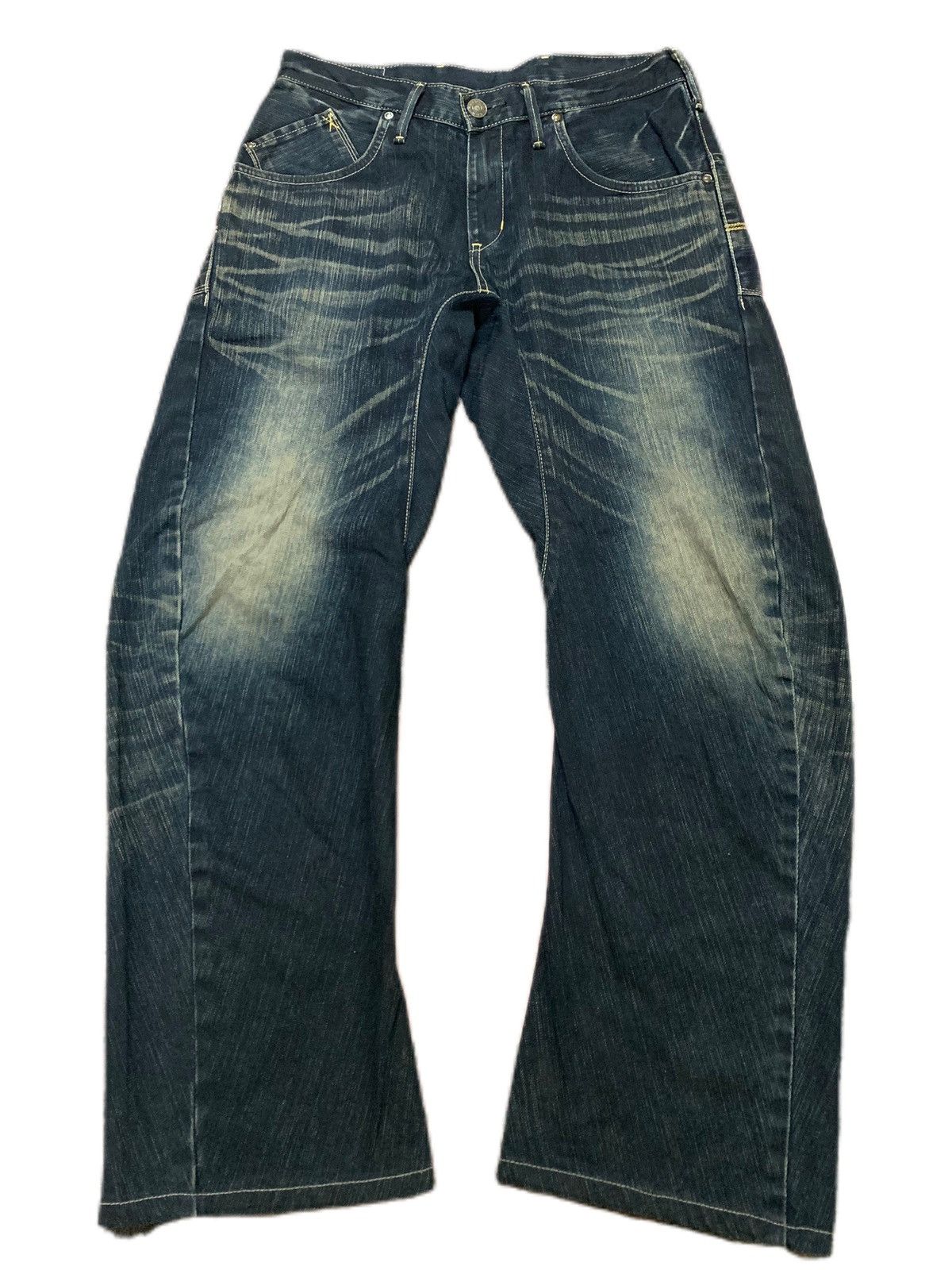 Japanese Brand EDWIN rusty mud wash curve twist jeans i6w9 style Size US 31 - 1 Thumbnail