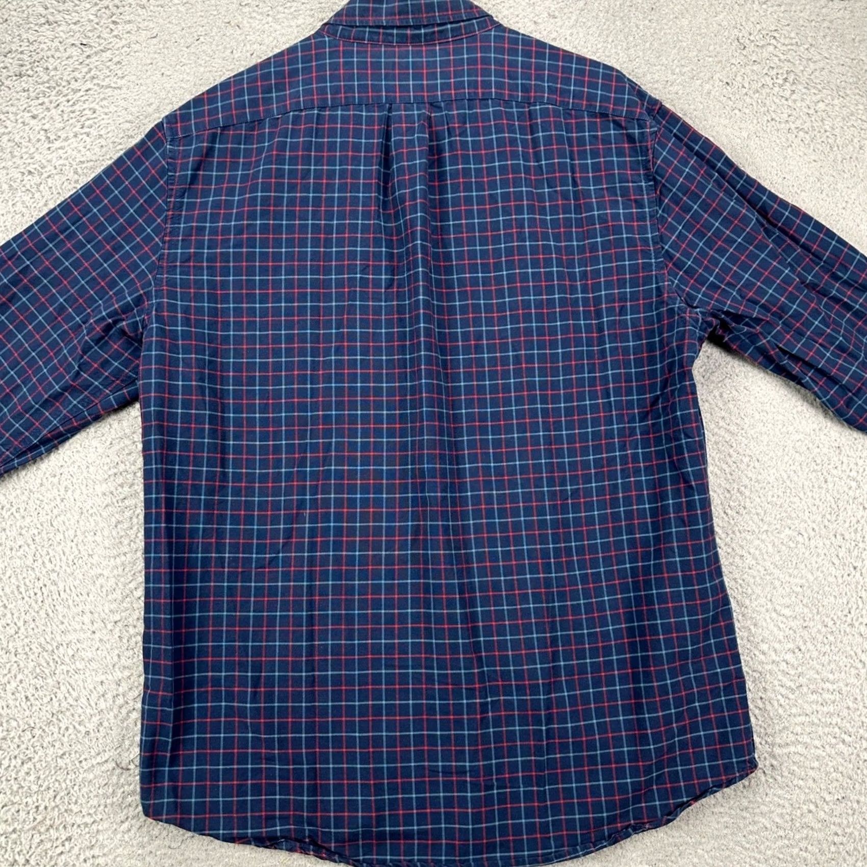 J.Crew J.Crew Mens Large Shirt Button Down Blue Red Plaid Slim Fit Pocket Button-Down Long Sleeve Casual Workwear Men Size US L / EU 52-54 / 3 - 3 Thumbnail