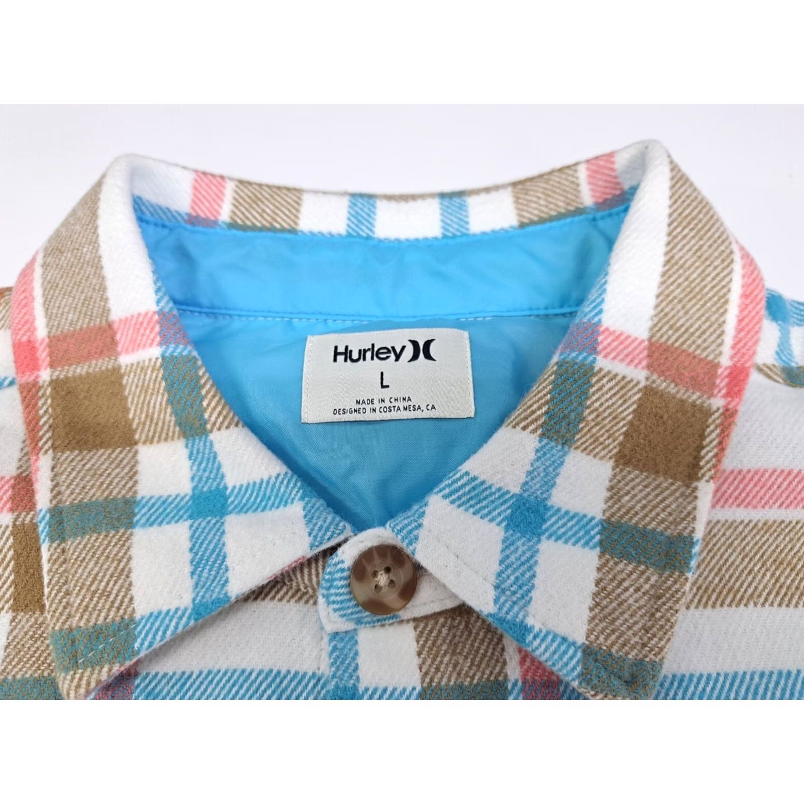 Hurley Hurley Men’s Long Sleeve Button-Up Flannel Shirt Multicolor Size L #4060 Size US L / EU 52-54 / 3 - 2 Thumbnail