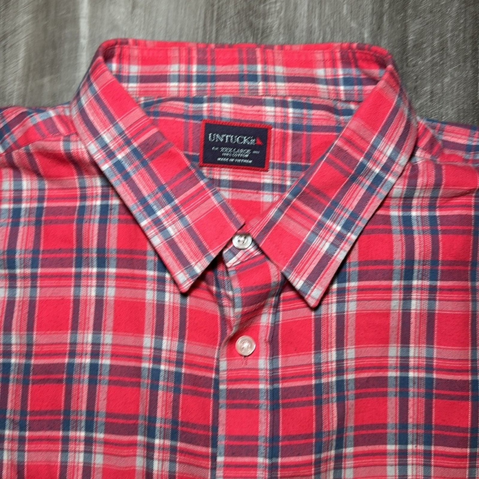 UNTUCKit Untuckit Light Flannel Long Sleeve Button Down - 3XL Size US XXL / EU 58 / 5 - 7 Thumbnail