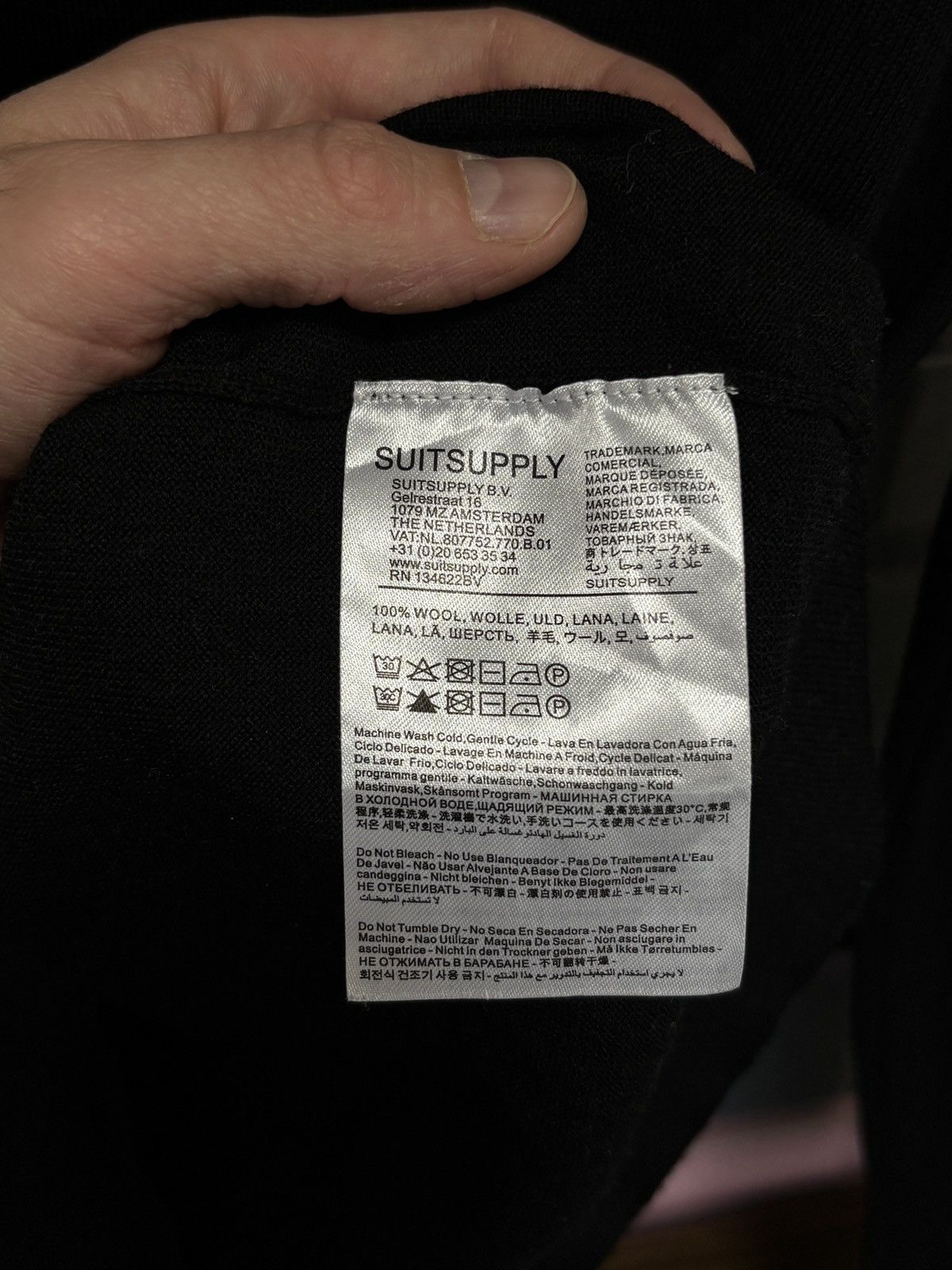 Suitsupply Suitsupply Black Pure Wool Sweater Pullover Luxury Old Money Size US M / EU 48-50 / 2 - 7 Thumbnail
