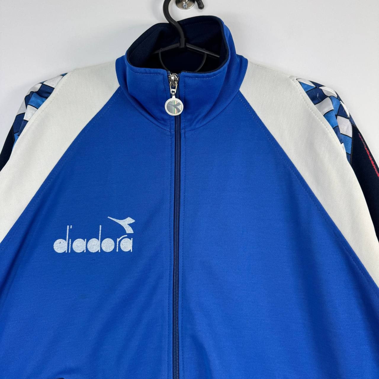 Diadora Diadora Vintage Track Jacket Blue White Full Zip Men Size L Size US L / EU 52-54 / 3 - 2 Thumbnail