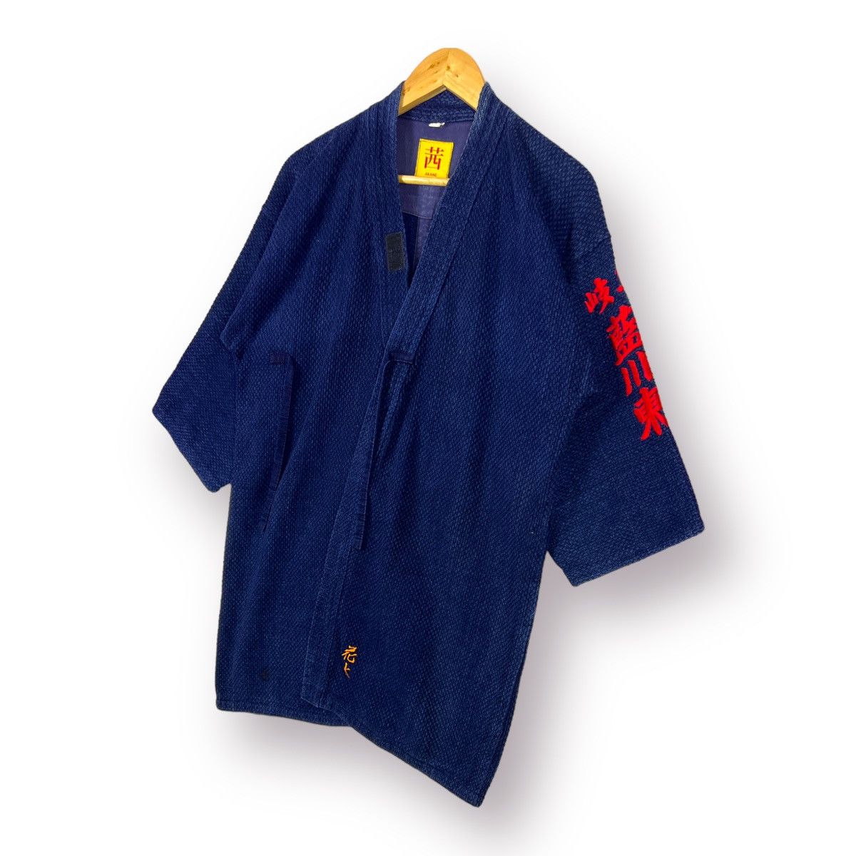 Indigo 🔥 JAPANESE INDIGO BLUE KIMONO TRADITIONAL Size US L / EU 52-54 / 3 - 2 Thumbnail