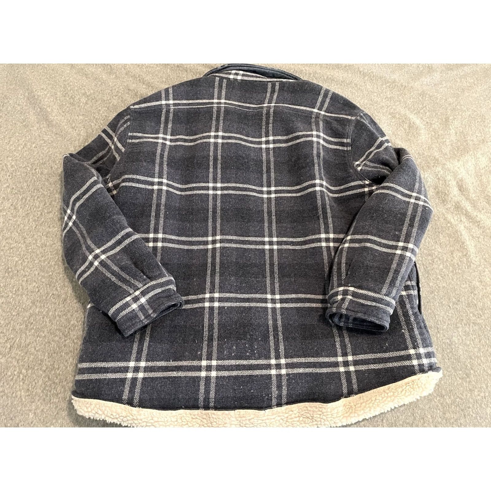 Faherty Faherty Shacket Jacket Plaid Cotton Wool Lined Thick Shirt Jacket 2XL Blue Mens Size US XXL / EU 58 / 5 - 6 Thumbnail