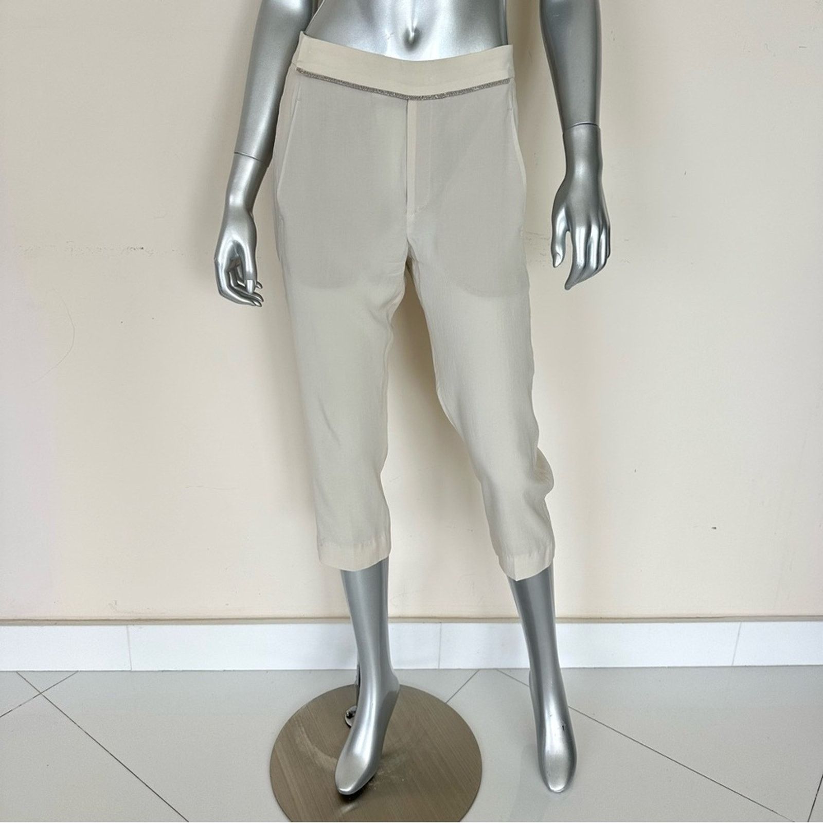 Brunello Cucinelli Brunello Cucinelli women silk capri pants size 6 US Size 28" / US 6 / IT 42 - 1 Thumbnail