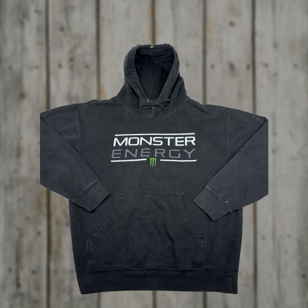 Vintage Monster Energy Hoodie Mens XL Pullover Graphic Sweatshirt Unleash The Beast Black Size US XL / EU 56 / 4 - 1 Thumbnail