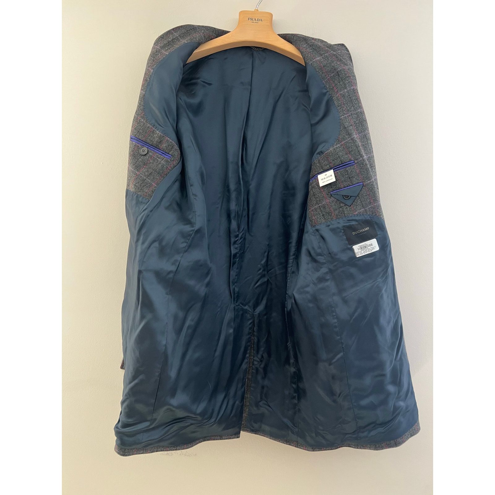 Duchamp Duchamp Lambswool Plaid Overcoat Satin Lining Size 40 Size US M / EU 48-50 / 2 - 8 Thumbnail