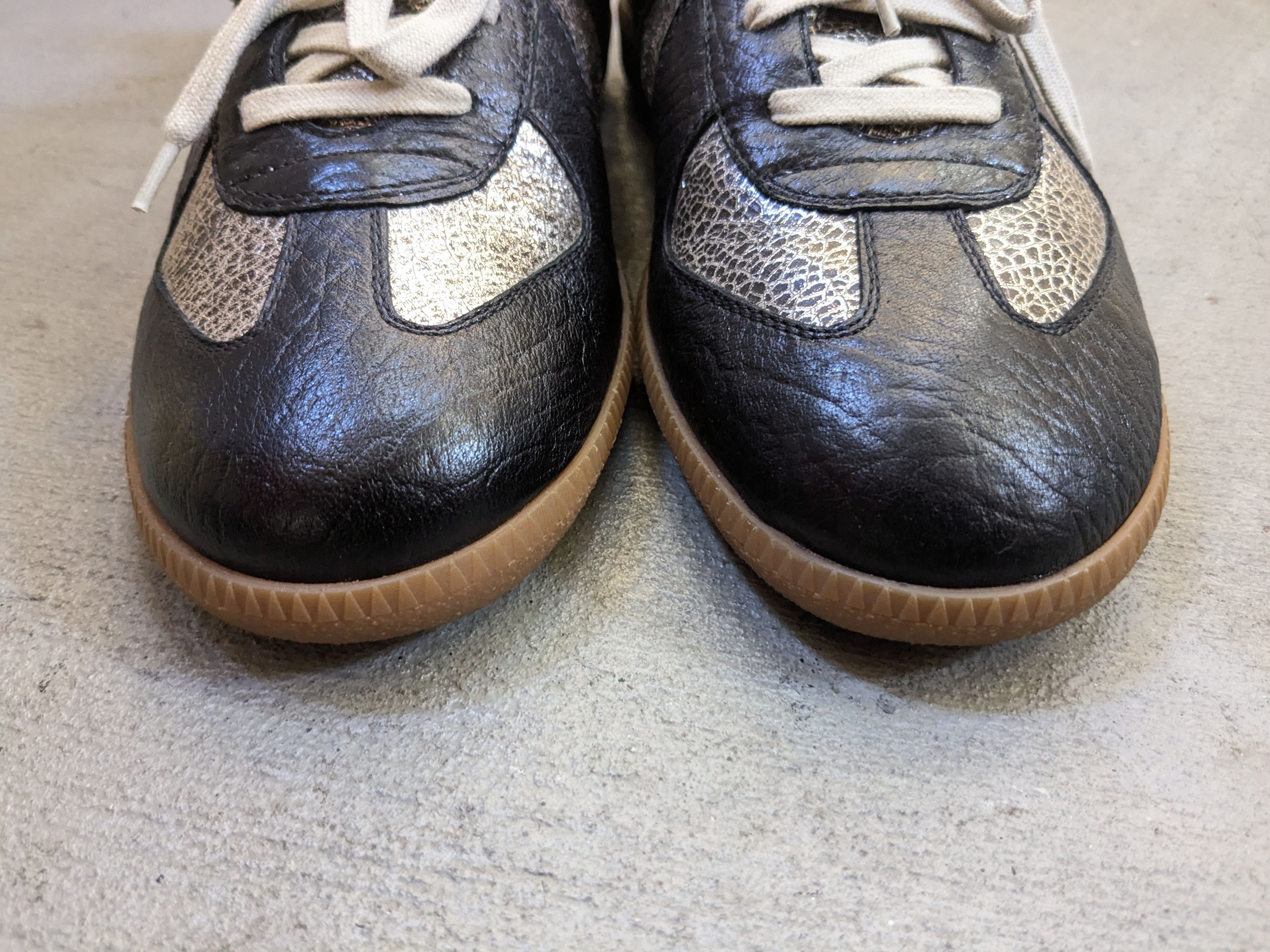 Maison Margiela GAT Replica Black Silver 8.5 41.5 Low Top