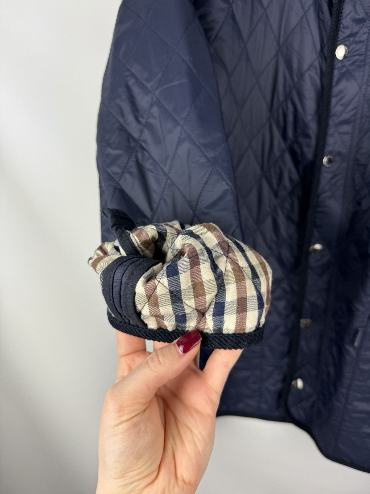 Aquascutum Aquascutum Men’s Quilted Check Lined Jacket Size S Size US S / EU 44-46 / 1 - 11 Thumbnail