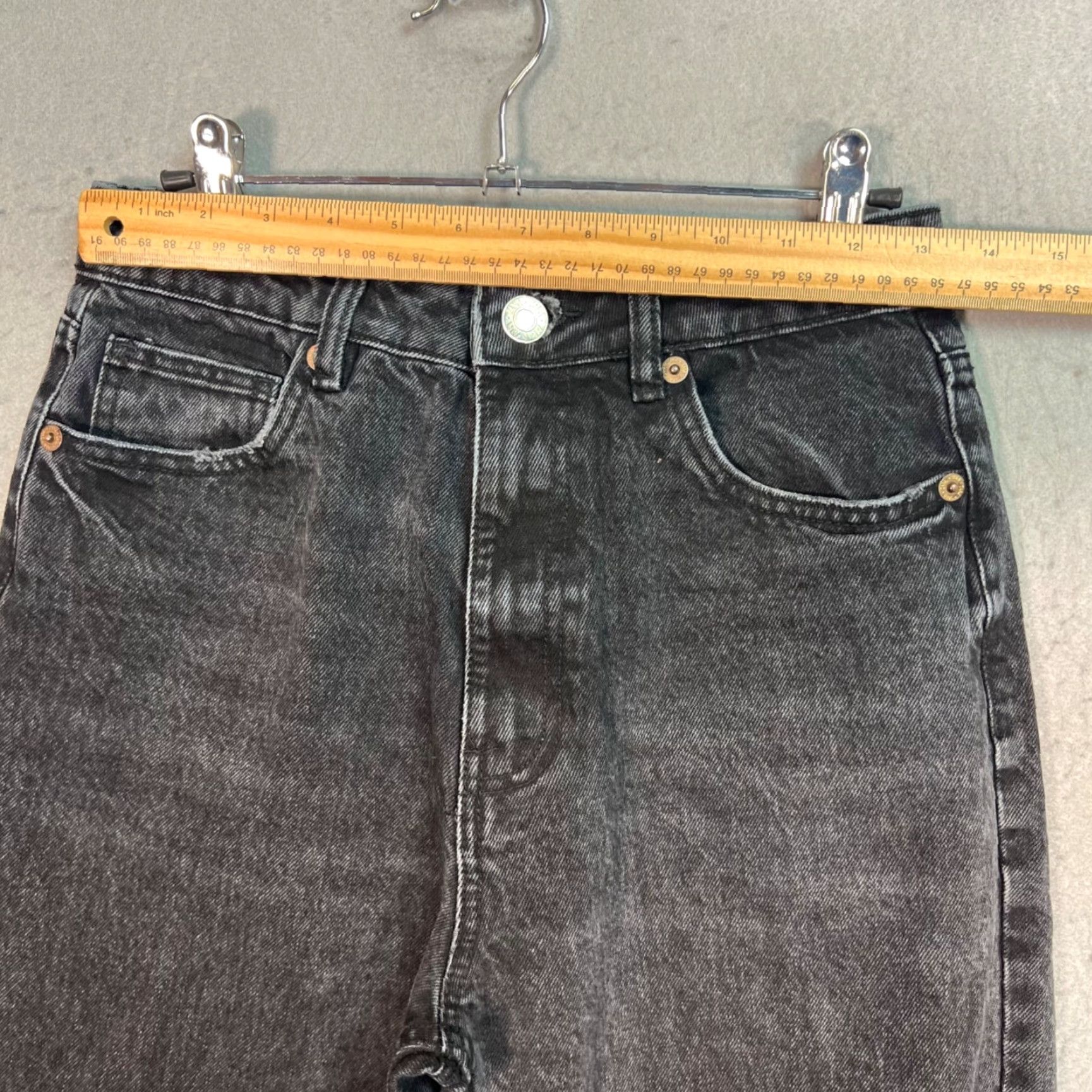 Zara Zara Jeans Women Black High-Waisted Distressed Mom 6 Denim Cotton 5-Pocket Design Vintage No Size 28" / US 6 / IT 42 - 5 Thumbnail