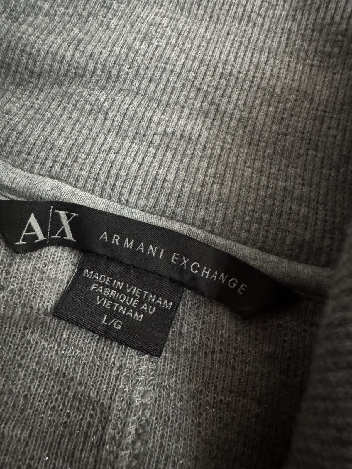 Armani Armani Exchange women's gray full-zip logo sweatshirt Size L / US 10 / IT 46 - 4 Thumbnail