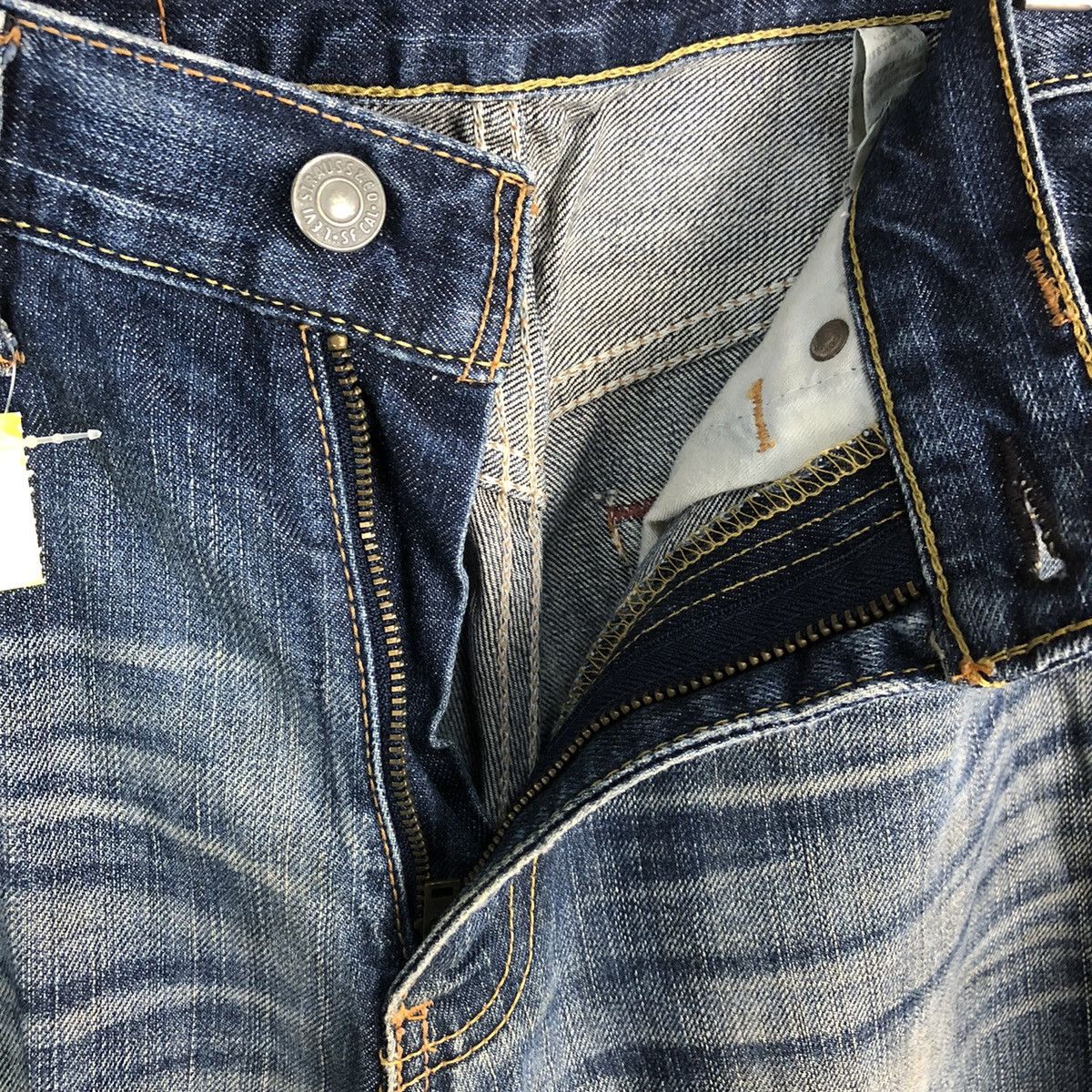 Levi's DL Levis 703 Blue selvedge Denim Pants #C129 Size US 29 - 11 Thumbnail
