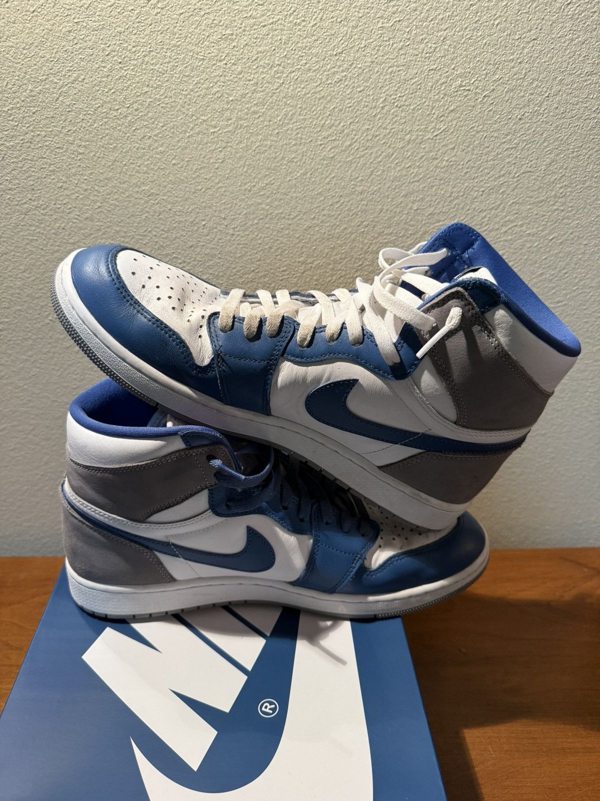 Jordan Brand × Nike Jordan 1 Retro True Blue Size US 12 / EU 45 - 3 Thumbnail