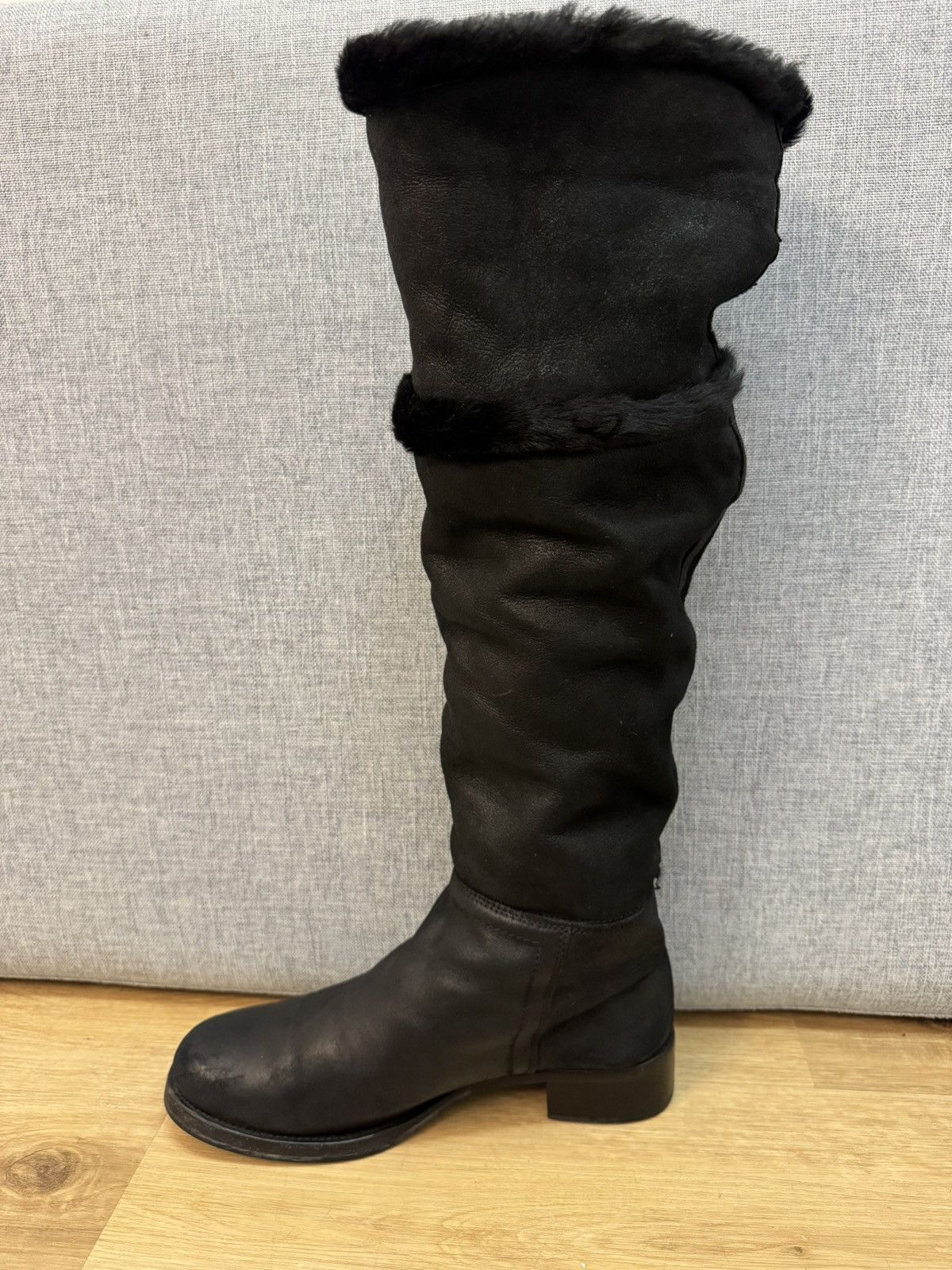 Jil Sander Jil Sander Leather Fur High Boots Rare size 37 Size US 7 / IT 37 - 4 Thumbnail