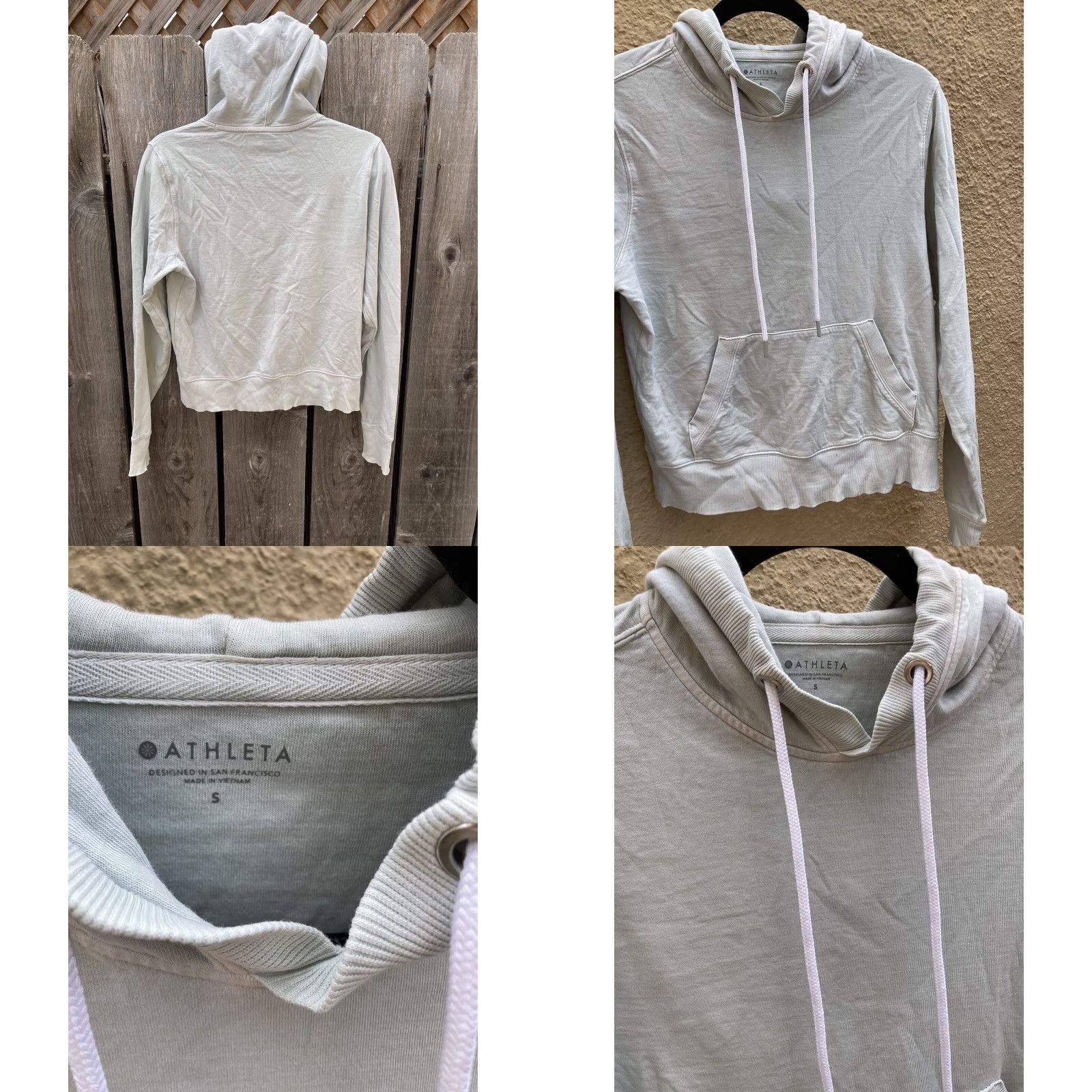 Athleta Athleta Sweatshirt Women Green Solid S Cotton Blend Logo Pullover All Seasons Casual Activewear Athleisure Size S / US 4 / IT 40 - 8 Thumbnail