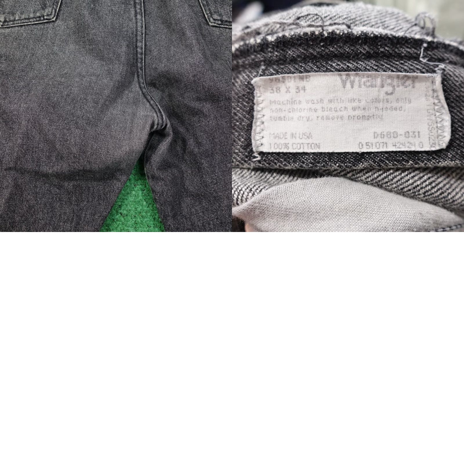 Wrangler VINTAGE WRANGLER CHARCOAL WASH DENIM JEANS MENS 38X34 USA MADE Size US 38 / EU 54 - 8 Thumbnail
