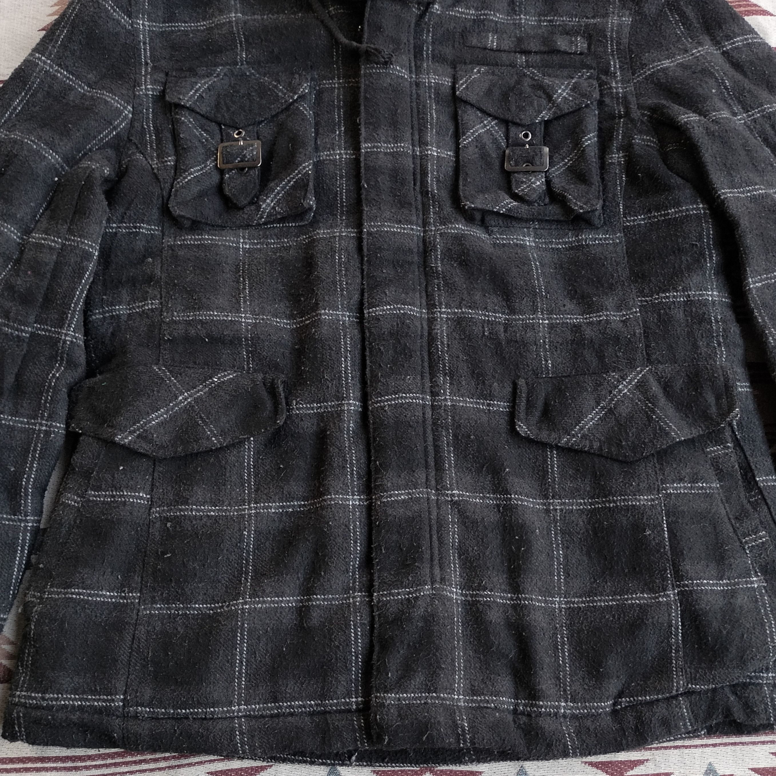 In The Attic In The Attic Rockers Garment plaid hooded jacket Size US L / EU 52-54 / 3 - 3 Thumbnail