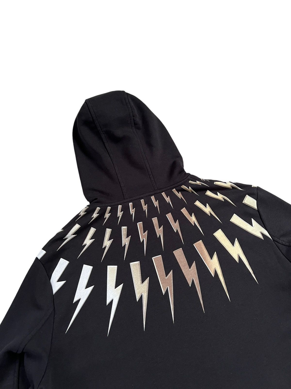 Designer × Neil Barrett FW20 Neil Barrett Metallic Bolt Hoodie Size US XL / EU 56 / 4 - 7 Thumbnail
