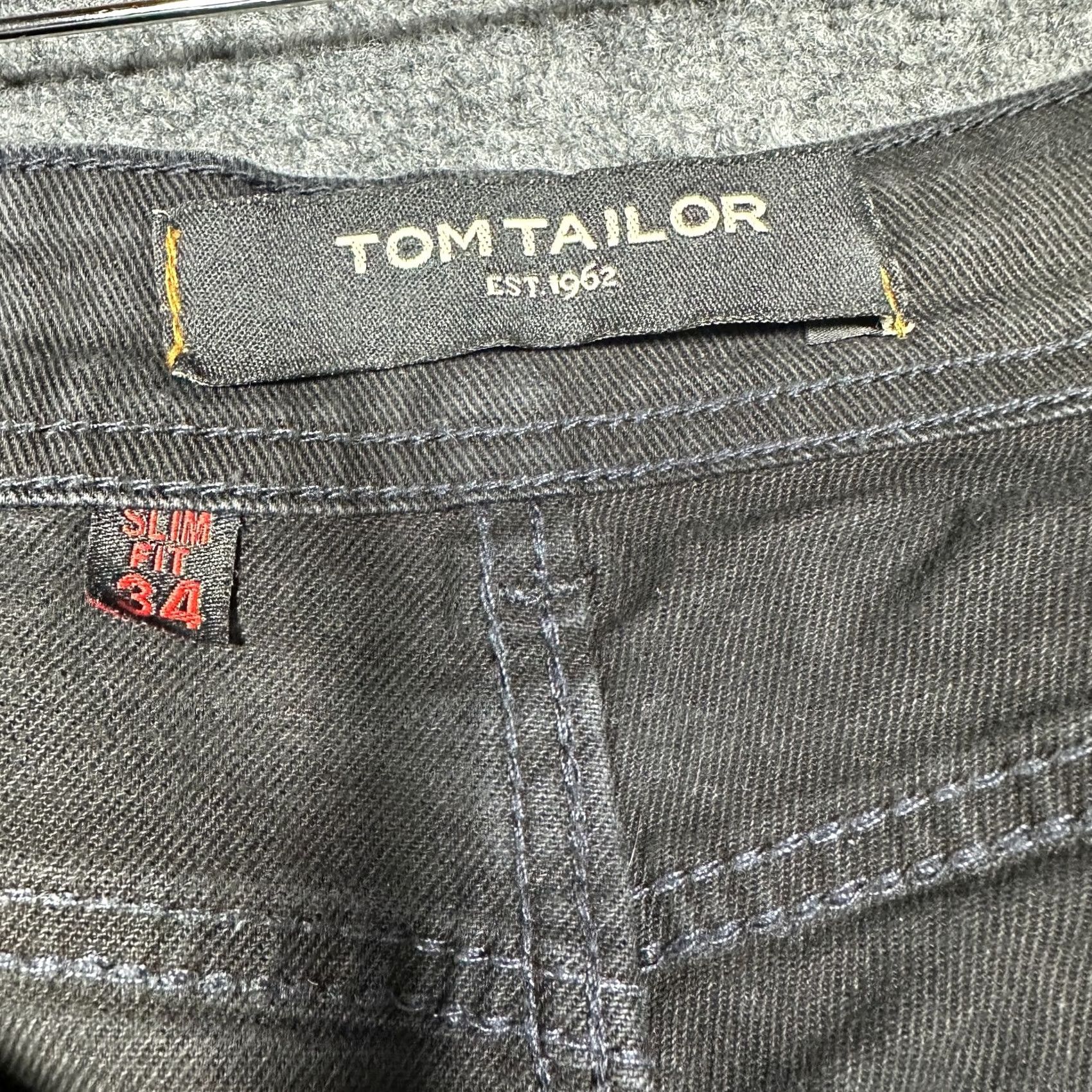 Tom Tailor Tom Tailor Jeans Mens 34 Slim Black Cotton Denim 5-Pocket Button Fly Stretch Size US 34 / EU 50 - 5 Thumbnail